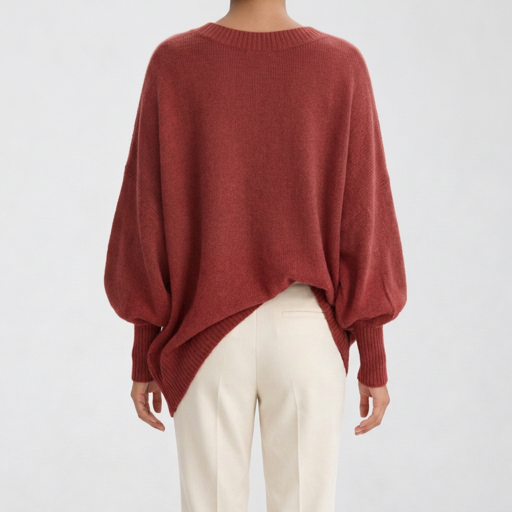 Giulia V-Neck Sweater - Lead Product Detail