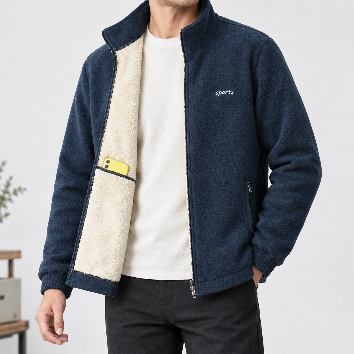 Reasby Fleece Jacket - Gray Sherpa Yy