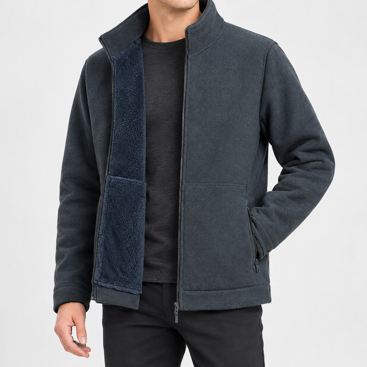 Ainstable Stand Collar Jacket - Dark Gray