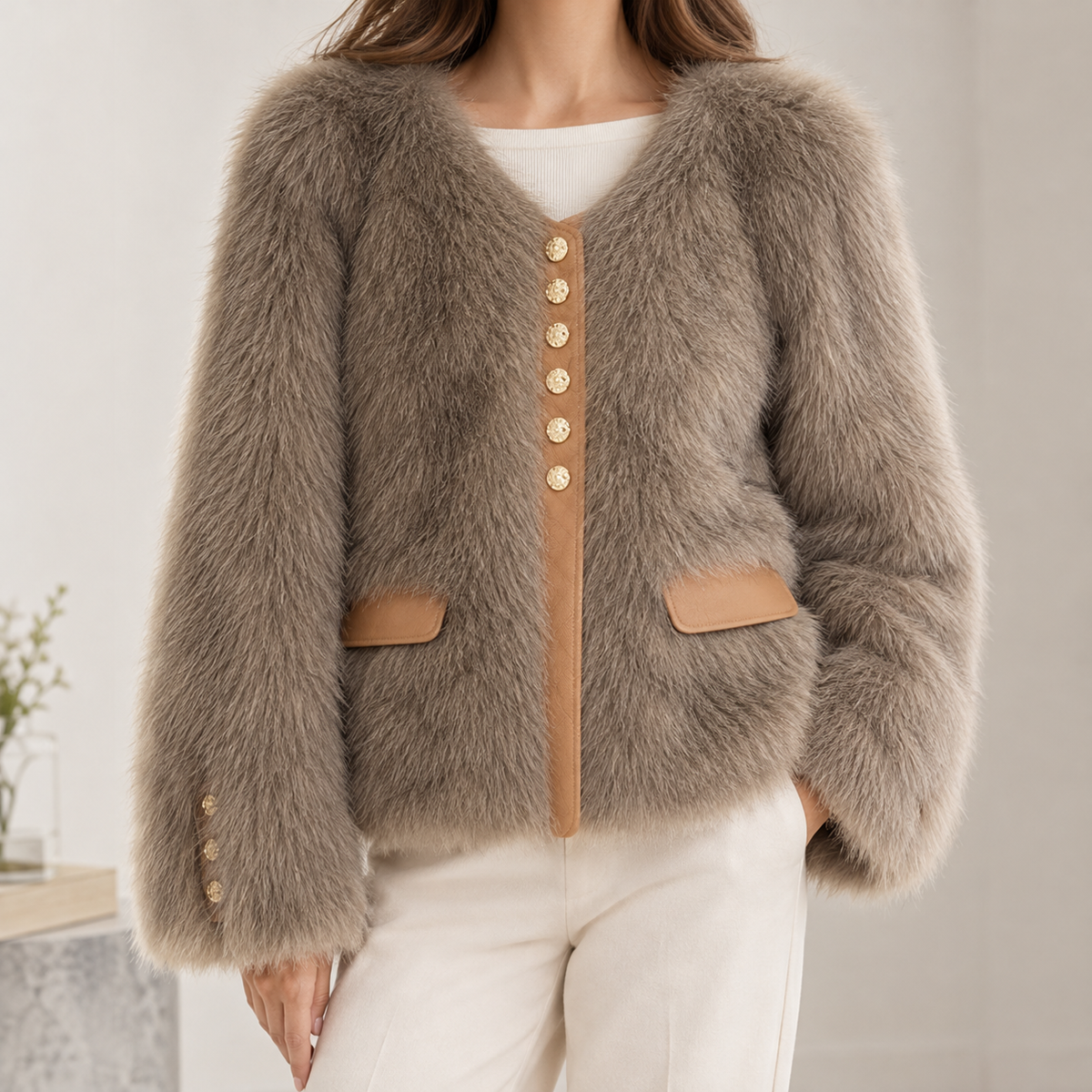 Barbon Plush Jacket - Cocoa