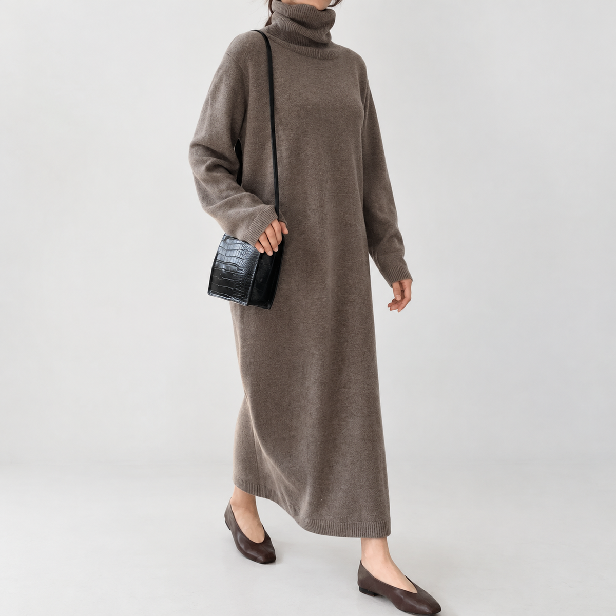 Goulceby Cashmere Dress - Khaki