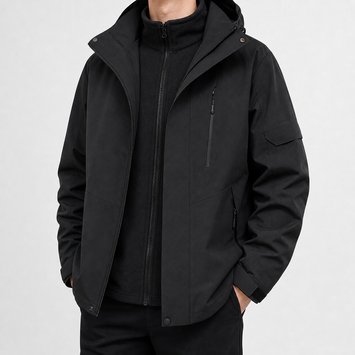 Wyatt Convertible Jacket - Black