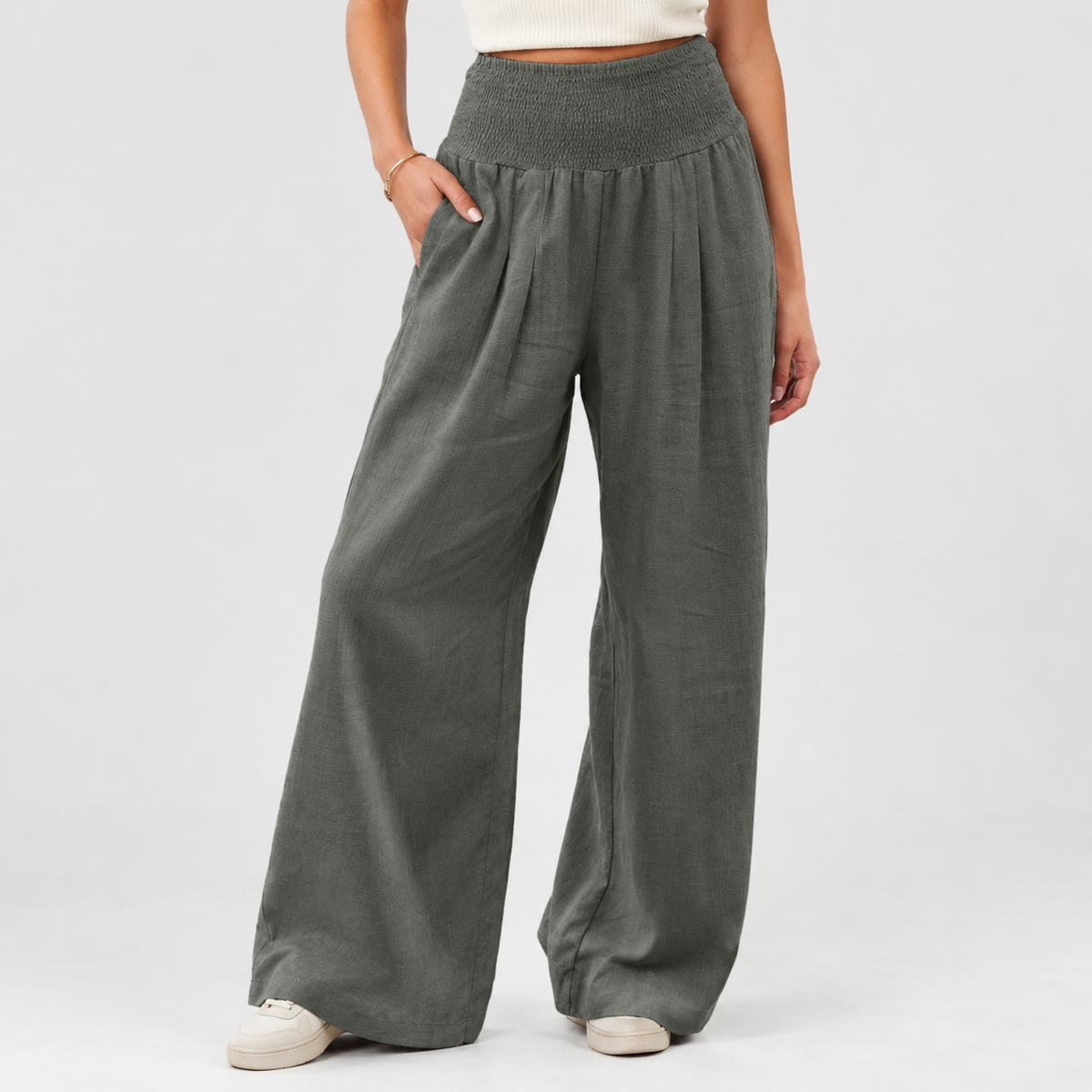 Milldale Wide Leg Pants - Gray