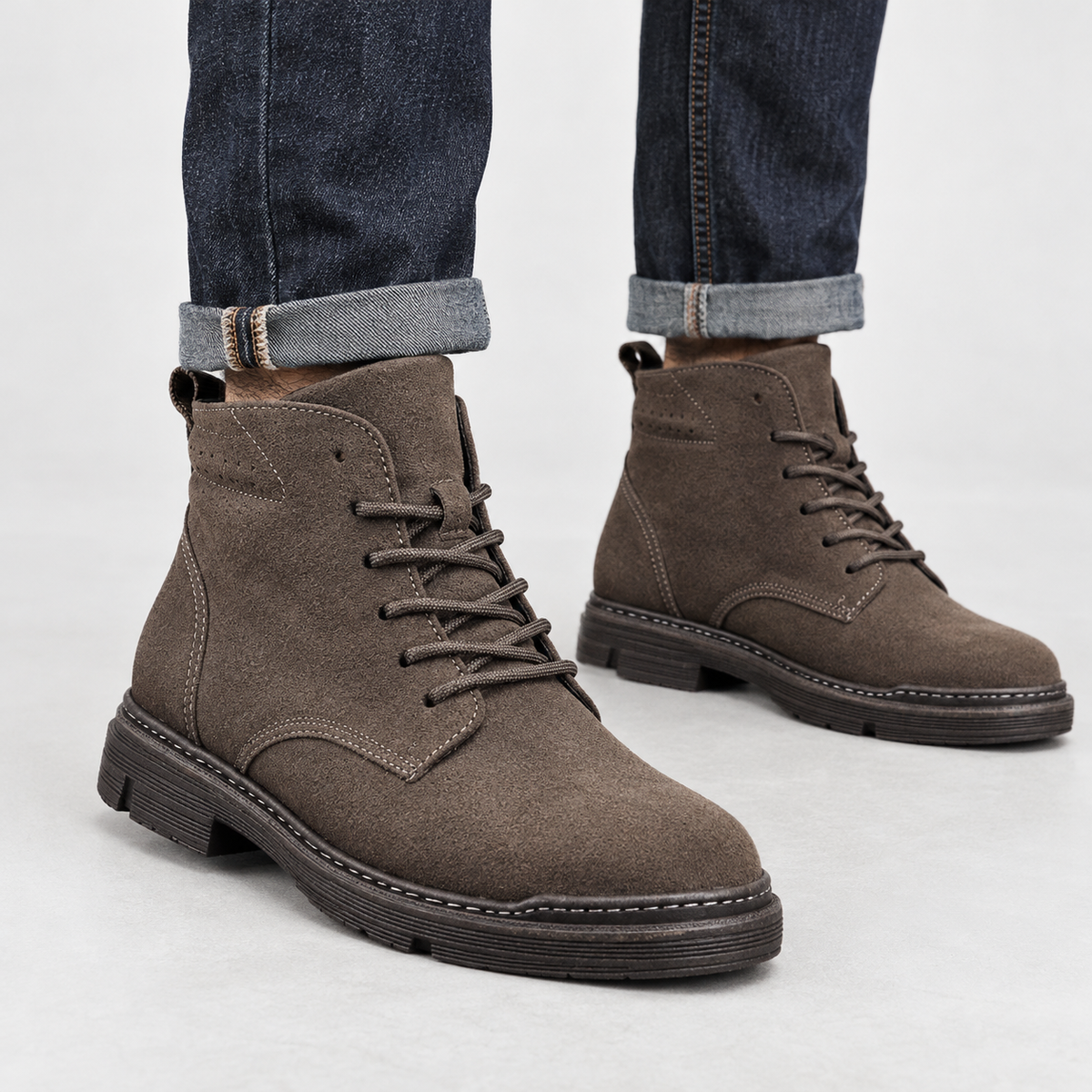 Caistor Suede Ankle Boots - Brown