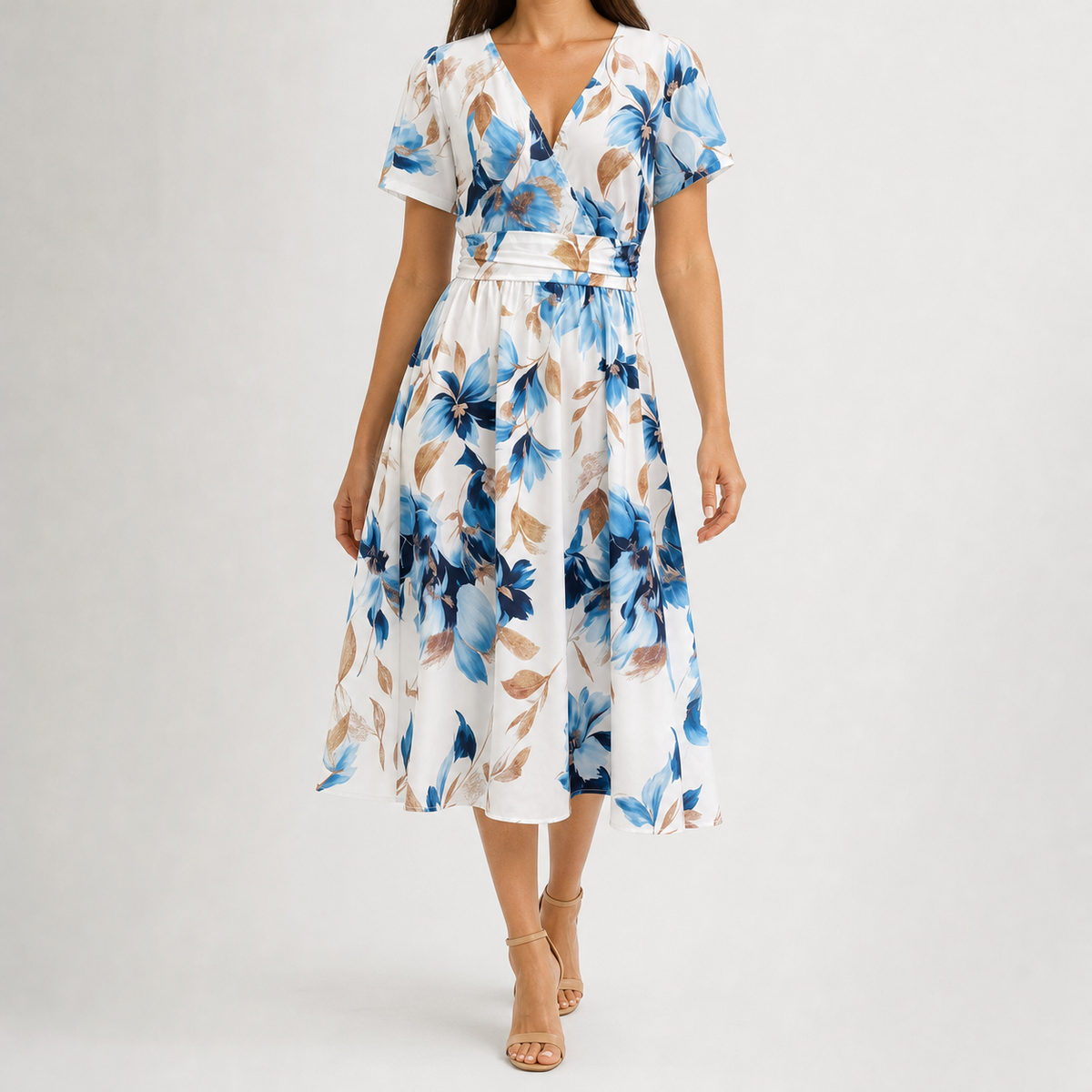 Brandlingill Floral Midi Dress - White
