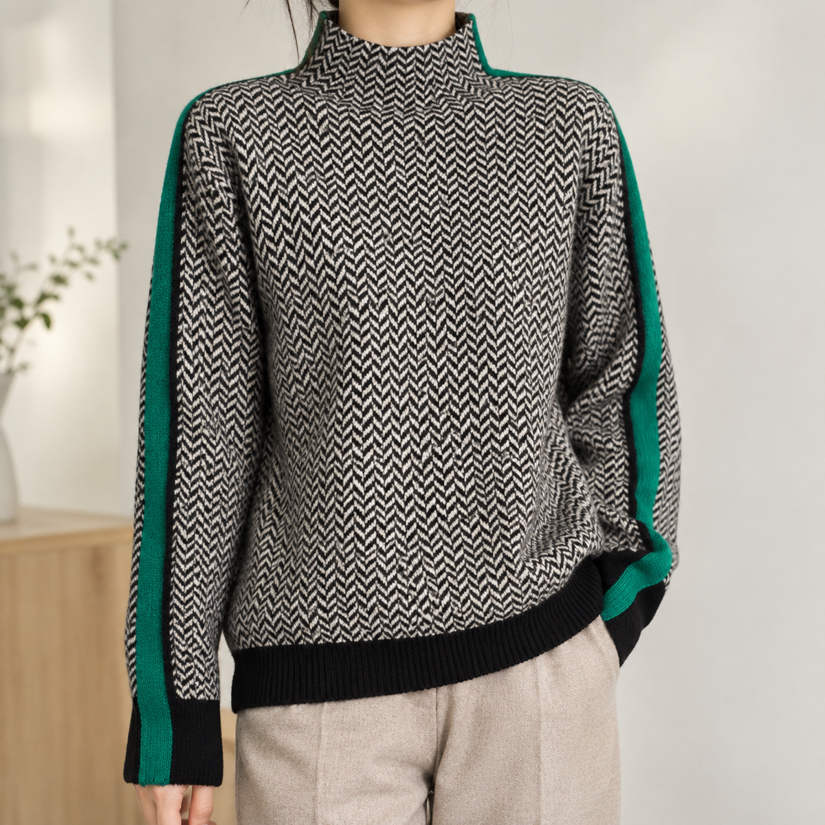 Mawes Cashmere Sweater - Green