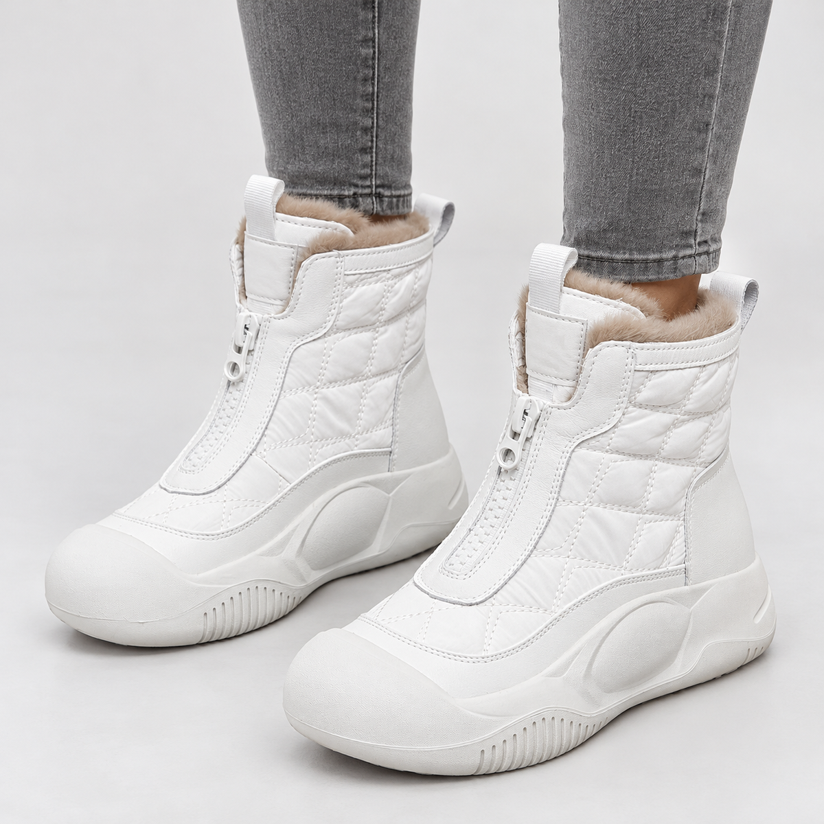 Waberthwaite Zip Boots - White