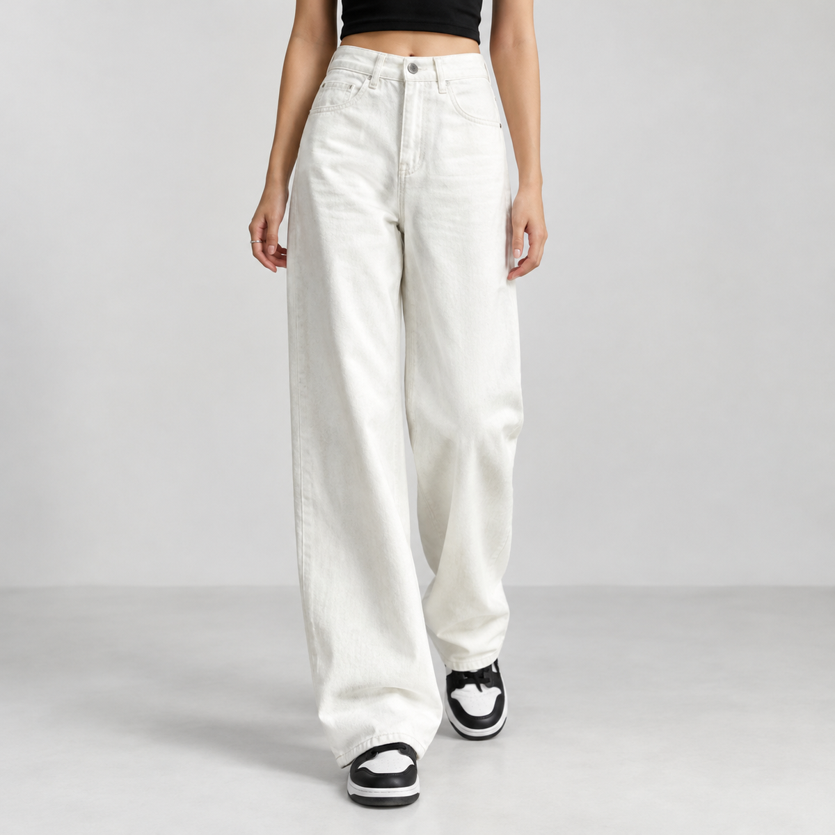 Abbotsbury Wide Leg Jeans - White
