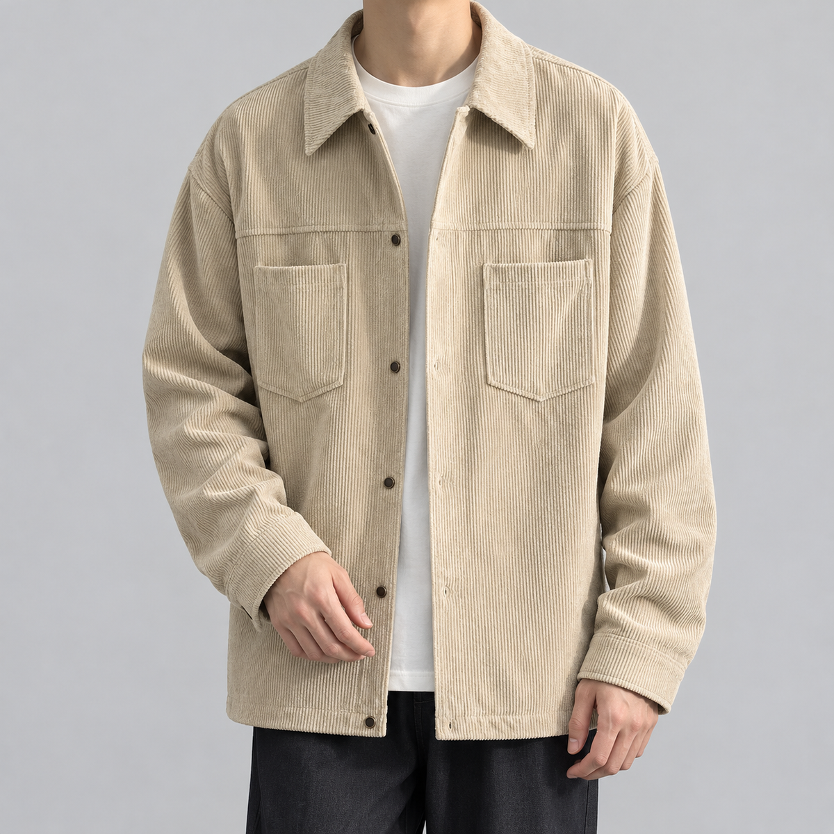 Bickleigh Corduroy Overshirt - Apricot