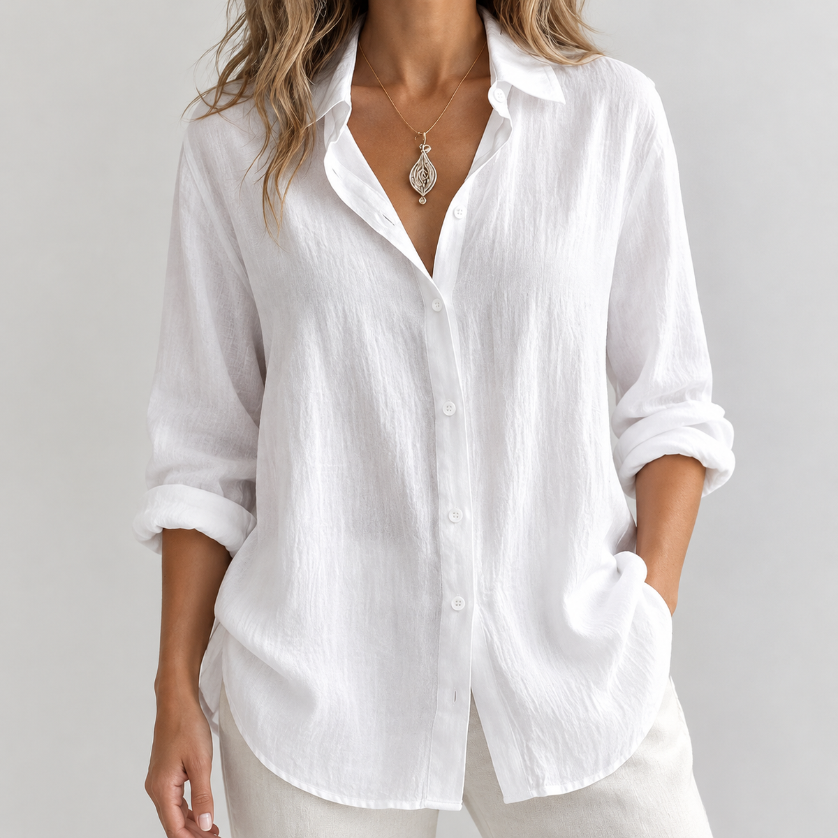Achiltibuie Relaxed Shirt - White