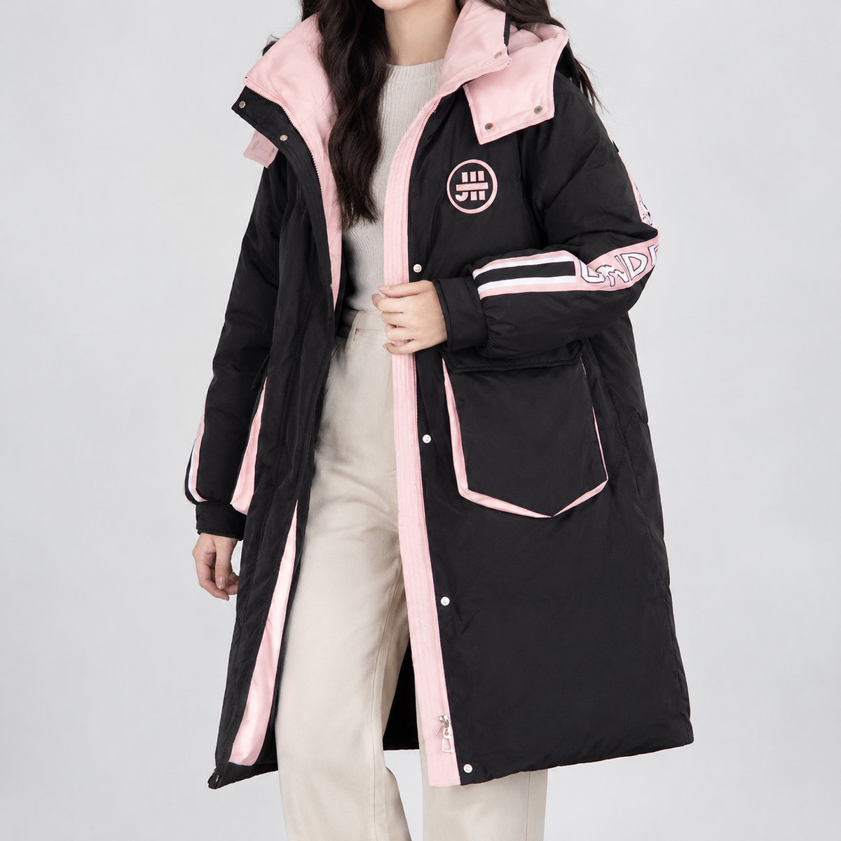 Mickleton Padded Coat - Black Pink