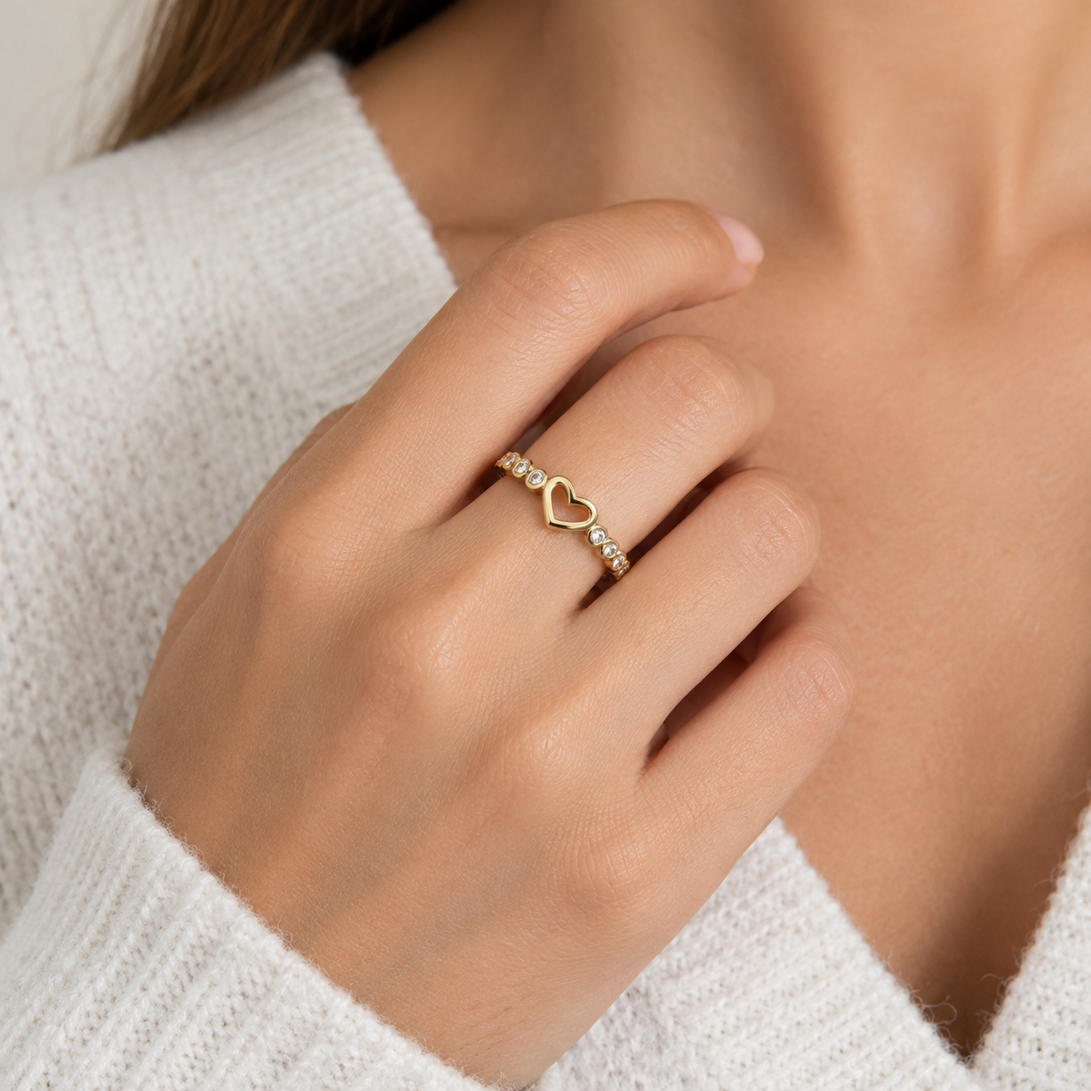 Graystones Heart Ring - Gold Copper Alloy