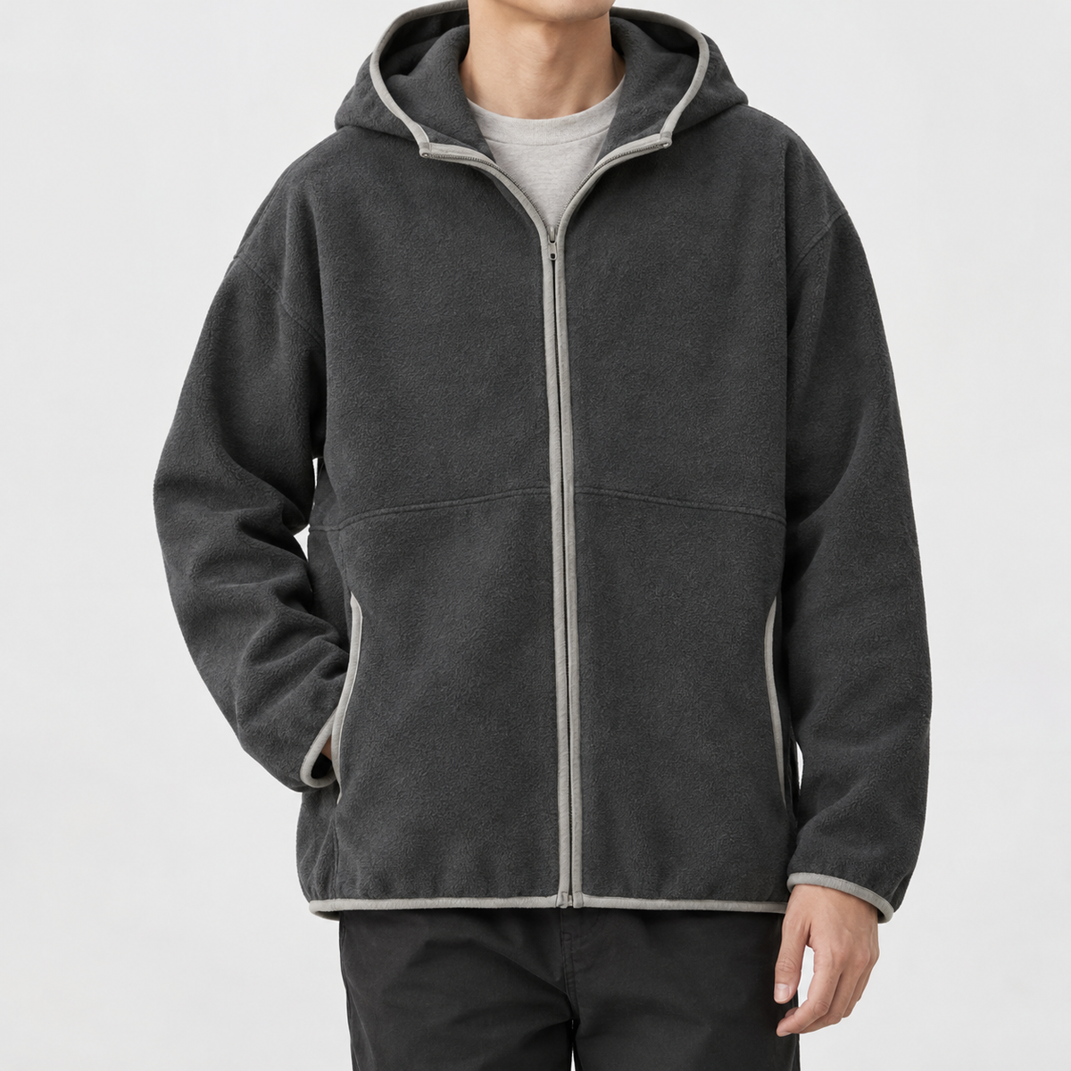 Eddleston Hooded Sweater - Dark Gray
