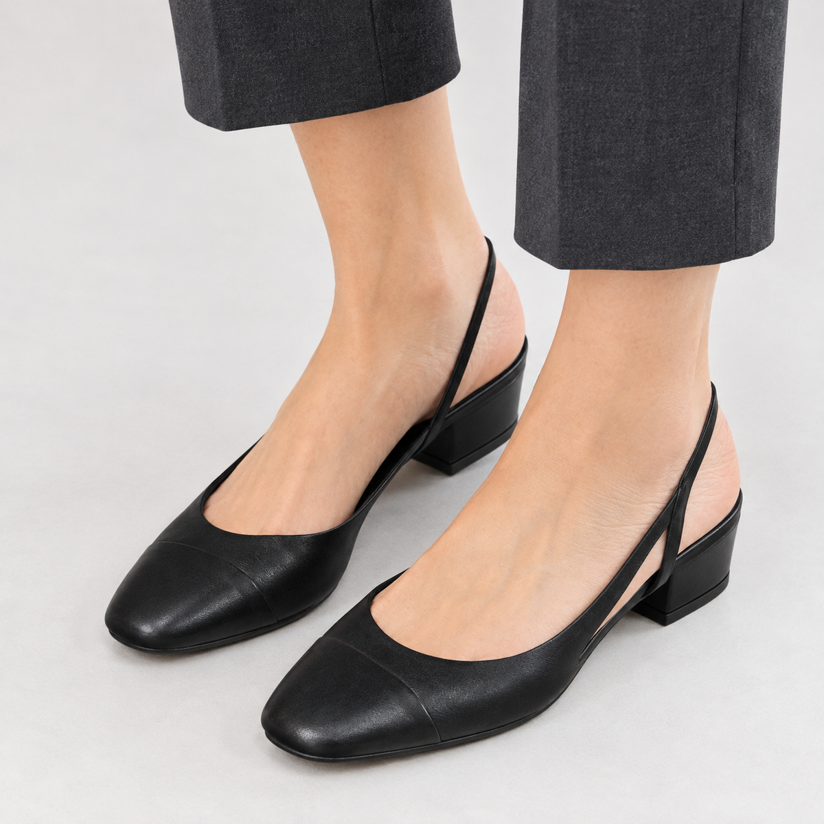 Threlkeld Slingback Heels - Black