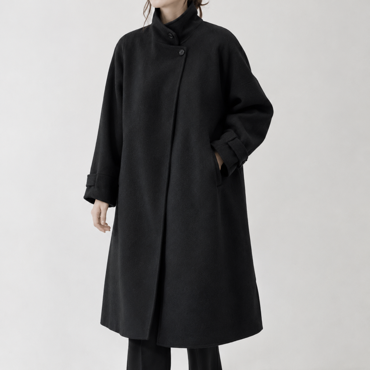 Lydford Wool Coat - Black