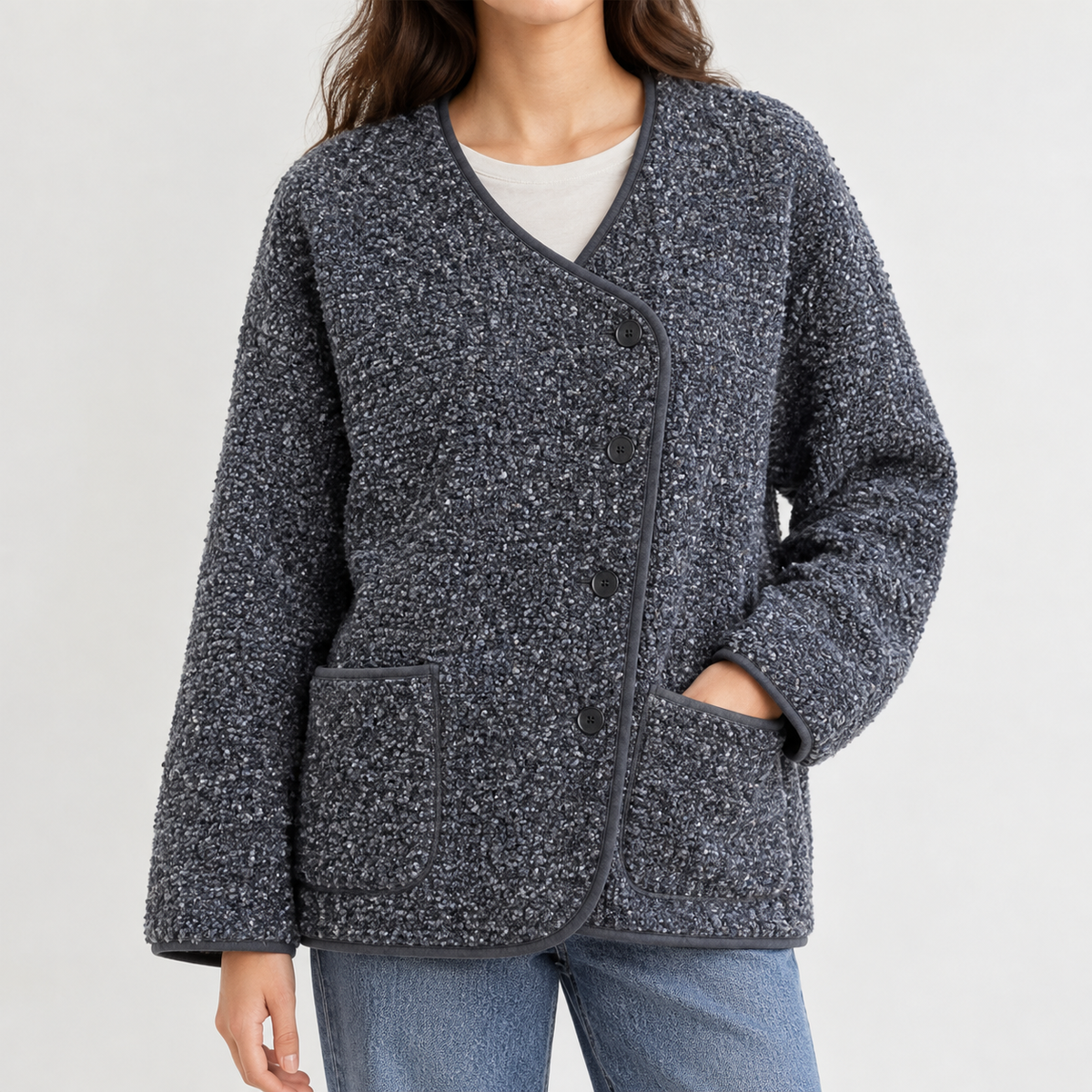 Chulmleigh Fleece Jacket - Blue Gray