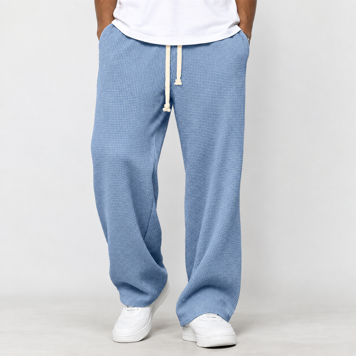 Bowscale Wide Leg Pants - Sky Blue