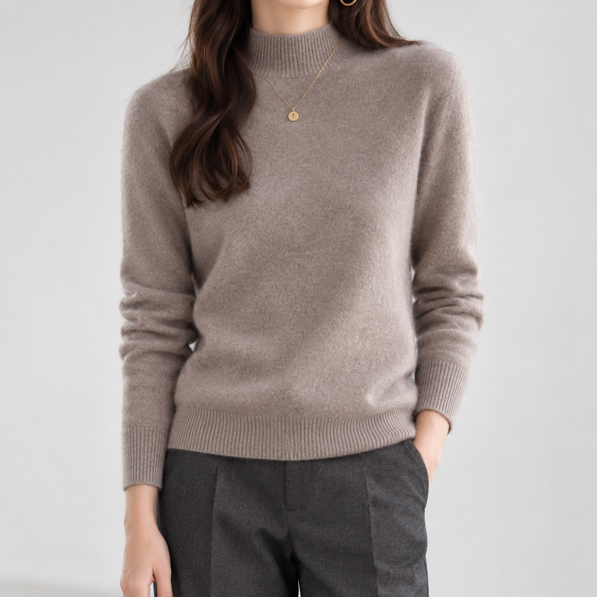 Pilton Wool Sweater - Wine Red