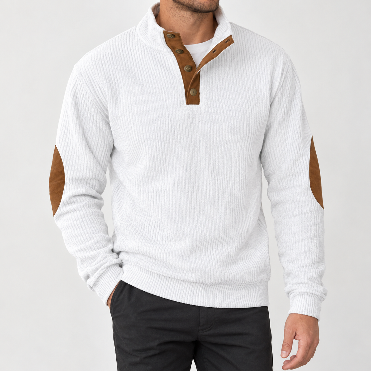 Birkthwaite Corduroy Pullover Jacket - White