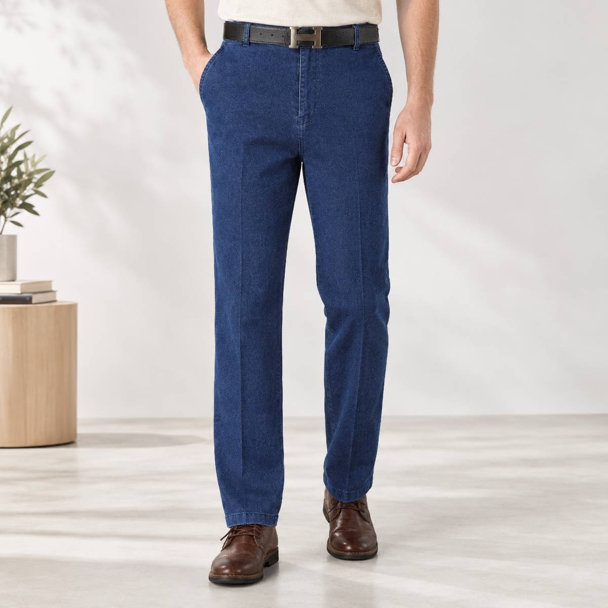 Washfield Straight Leg Jeans - Medium Blue