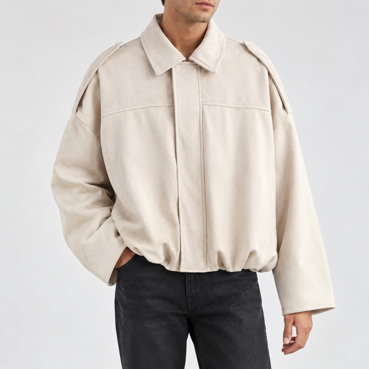 Dorian Suede Jacket - Off White