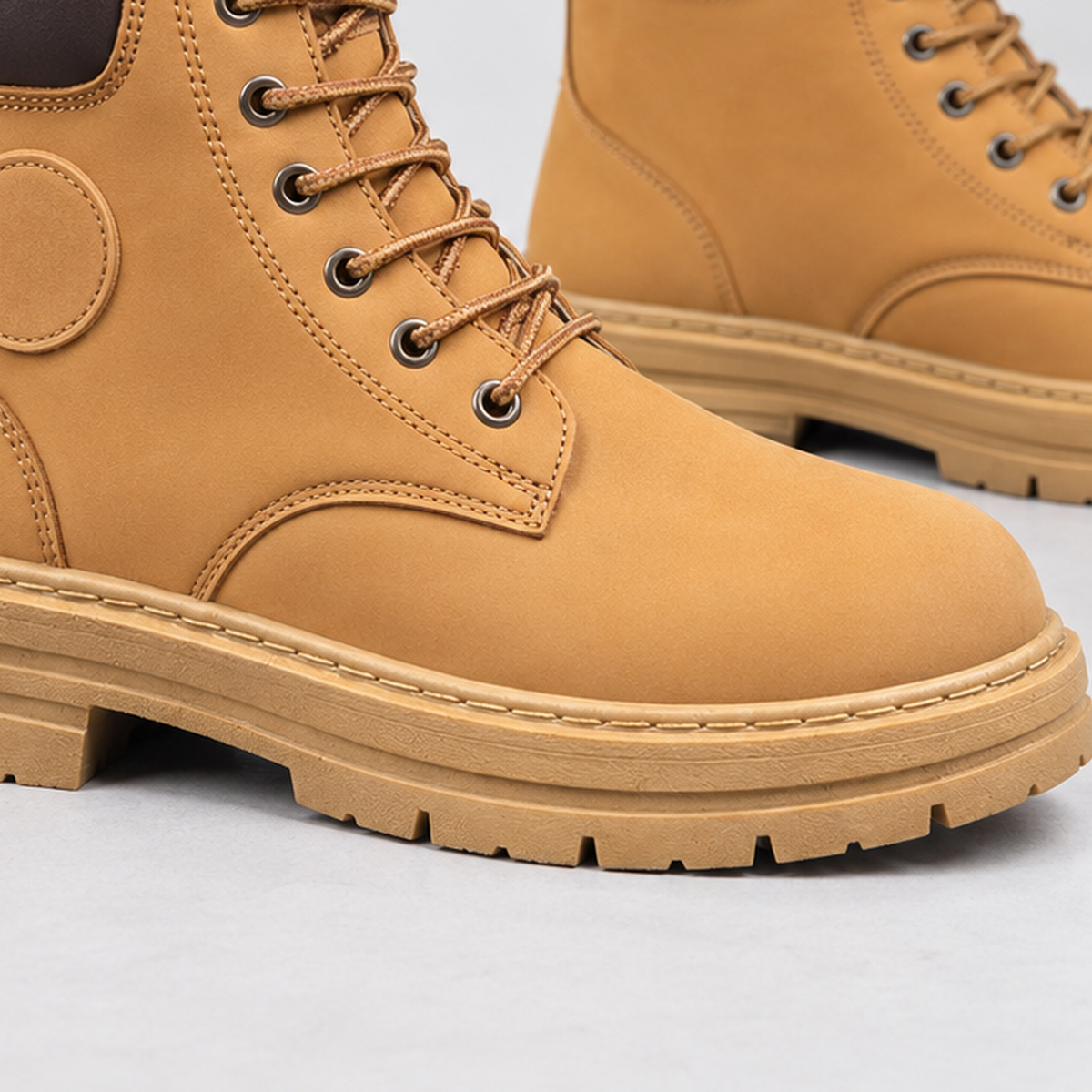 Portreath Lace Up Boots - Lead Product Detail