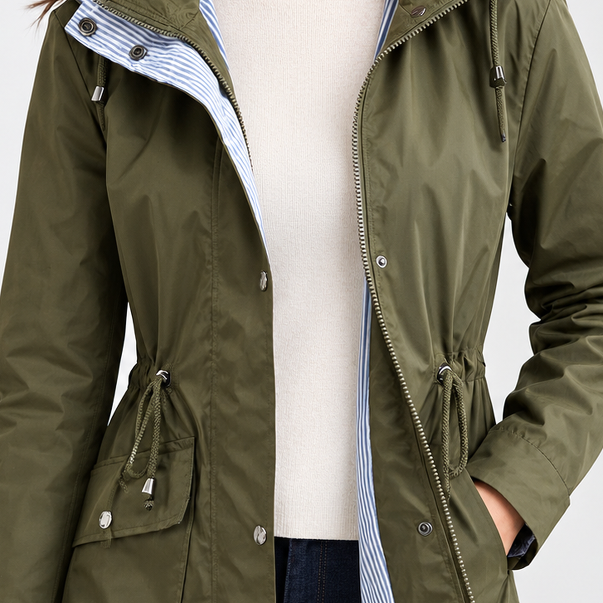 Geraldine Hooded Jacket - Lead Product Detail