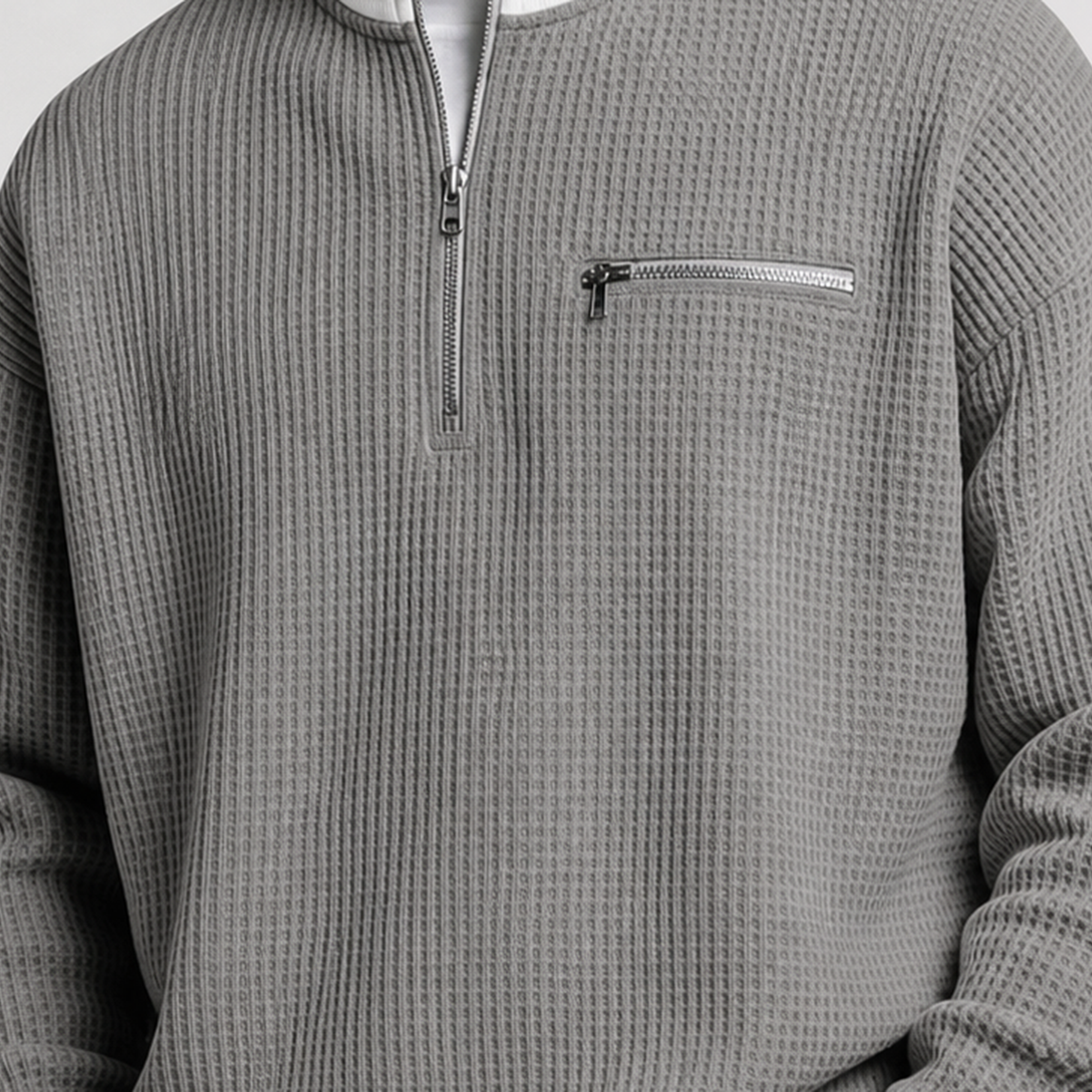 Romaldkirk Waffle Pullover - Lead Product Detail