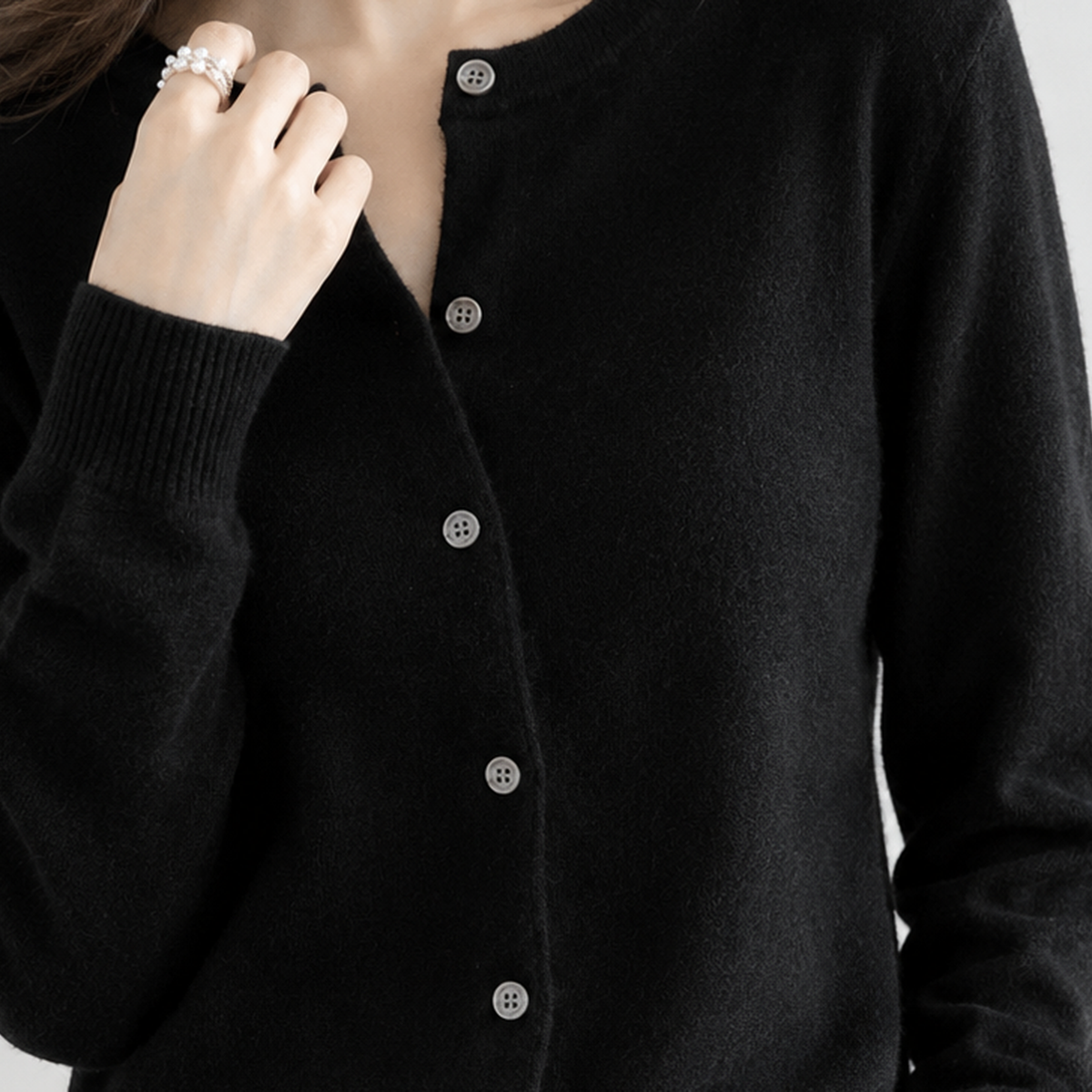 Ennerdale Crew Neck Cardigan - Lead Product Detail