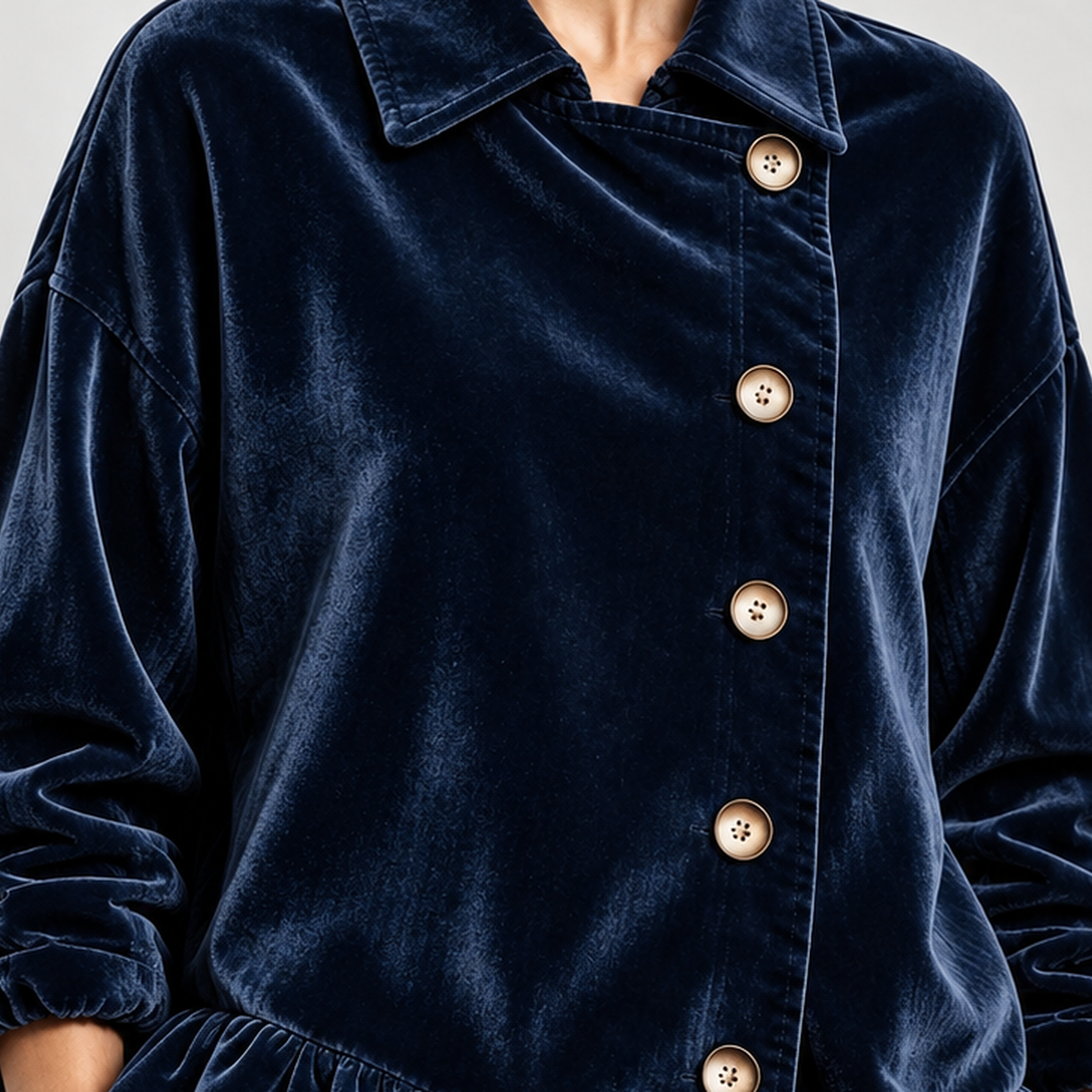 Blainslie Ruffle Hem Jacket - Lead Product Detail