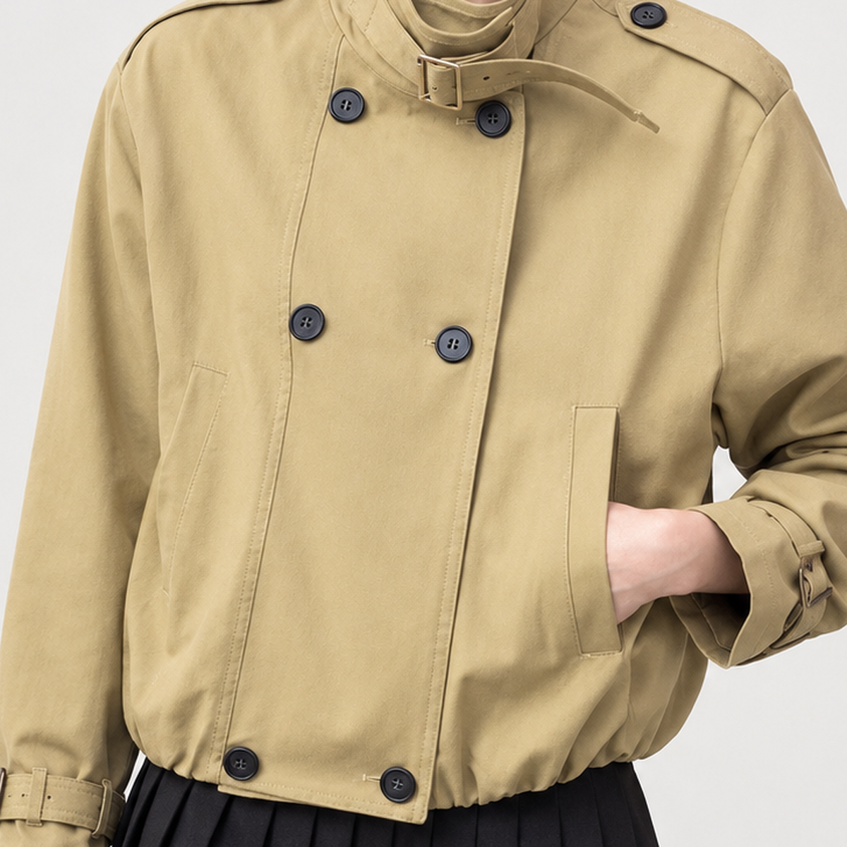 Aldbourne Cropped Jacket - Lead Product Detail