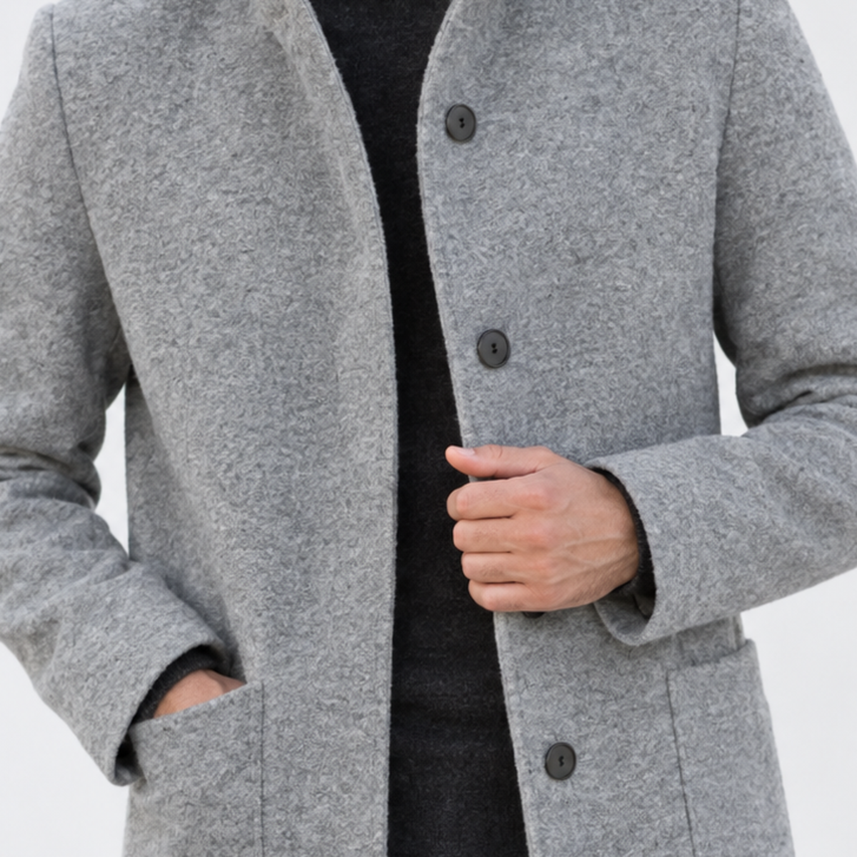 Defford Stand Collar Jacket - Lead Product Detail