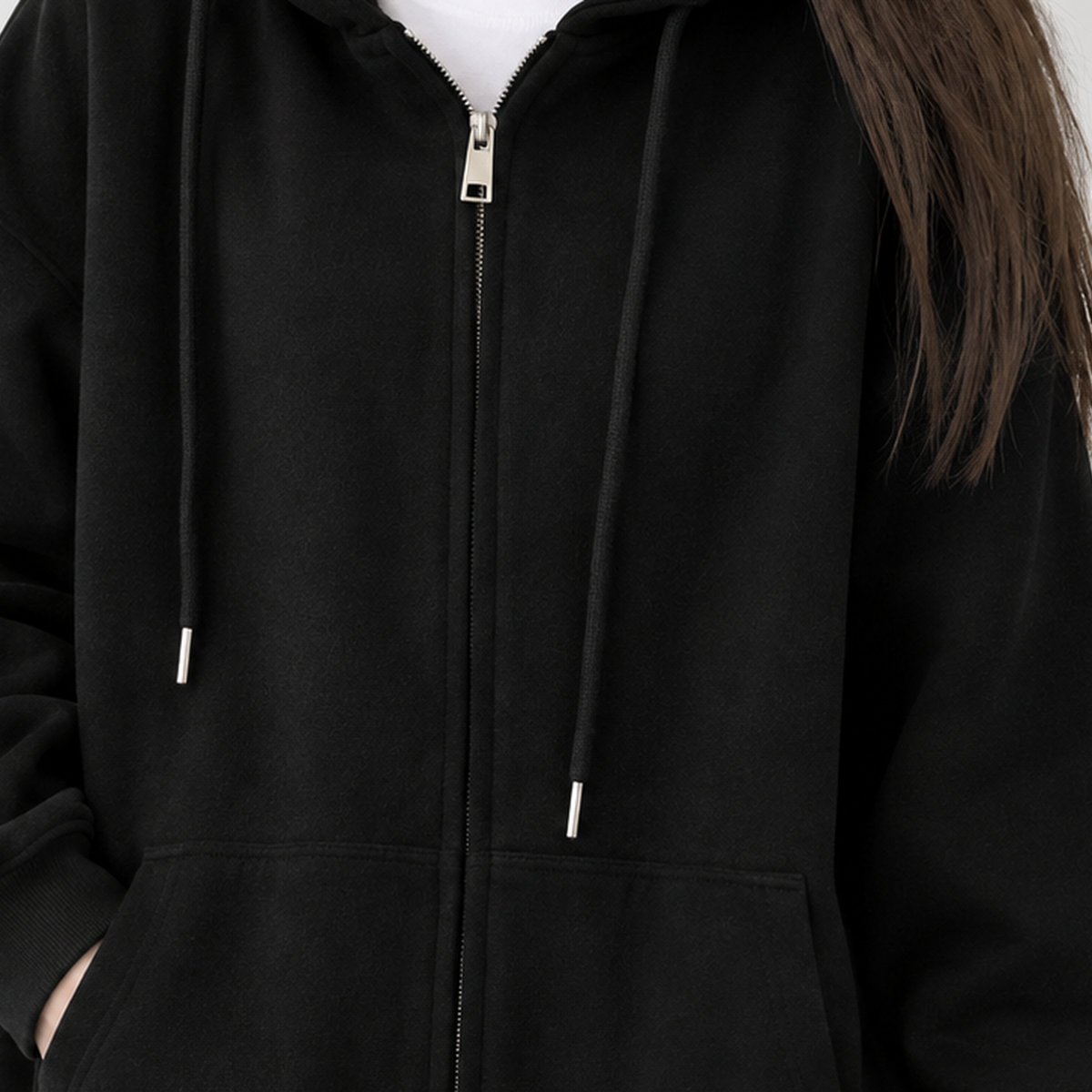Satterthwaite Oversized Zip Hoodie - Lead Product Detail