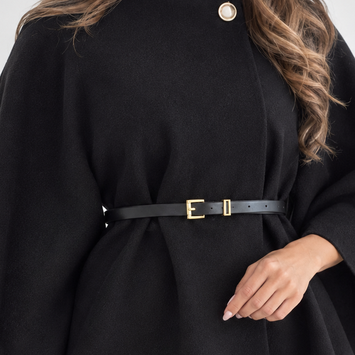 Witheridge Belted Cape Jacket - Lead Product Detail