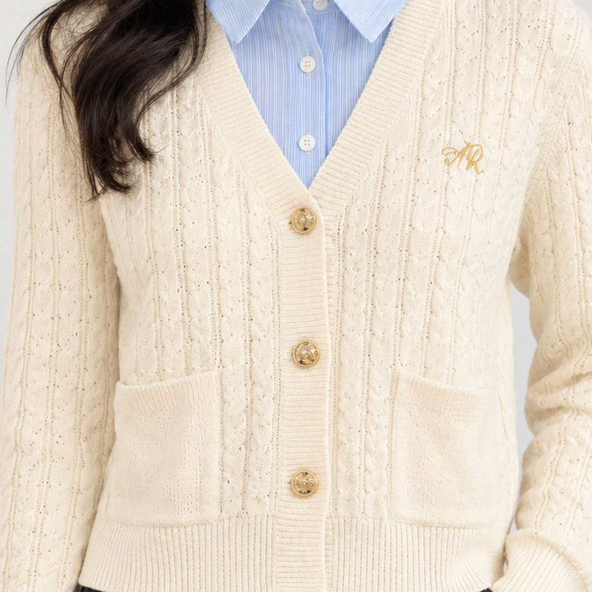 Kirkton Collared Knit Cardigan - Lead Product Detail
