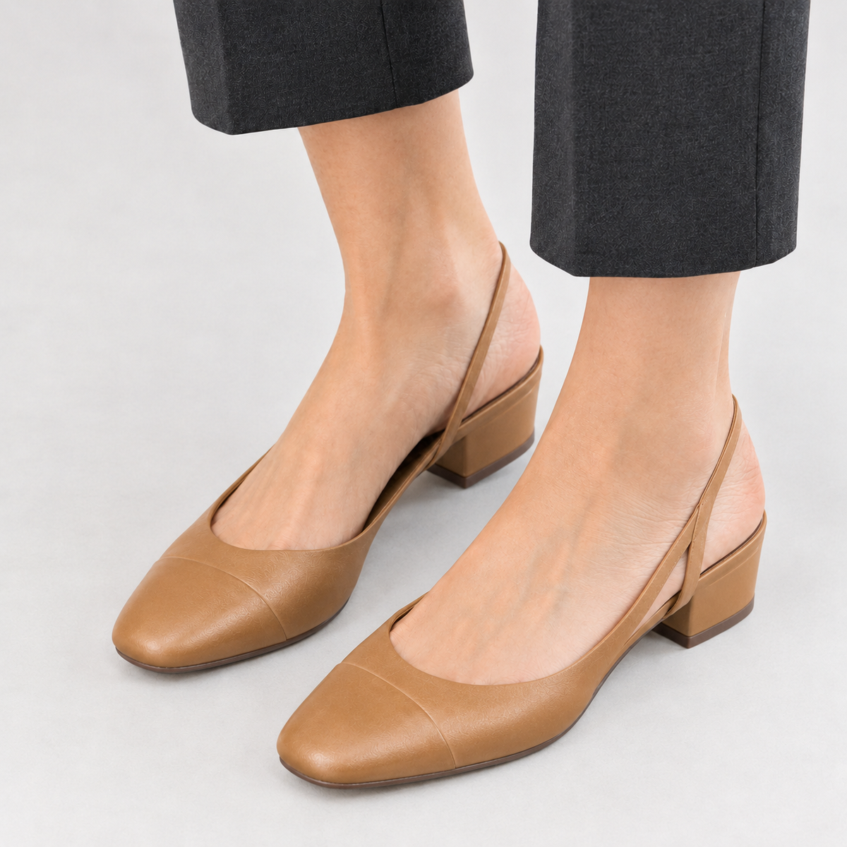 Threlkeld Slingback Heels - Brown