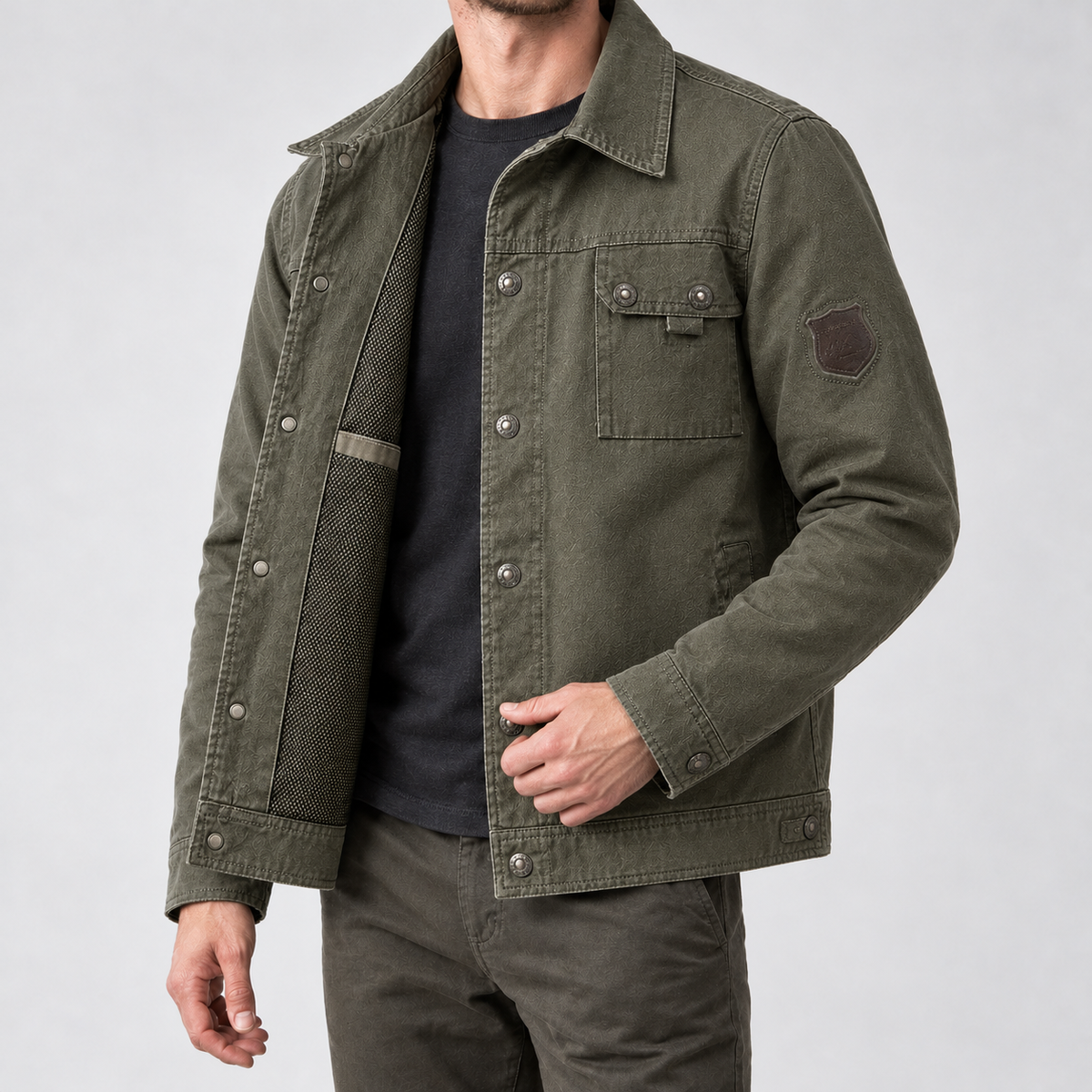 Barrasford Utility Jacket - Military Green