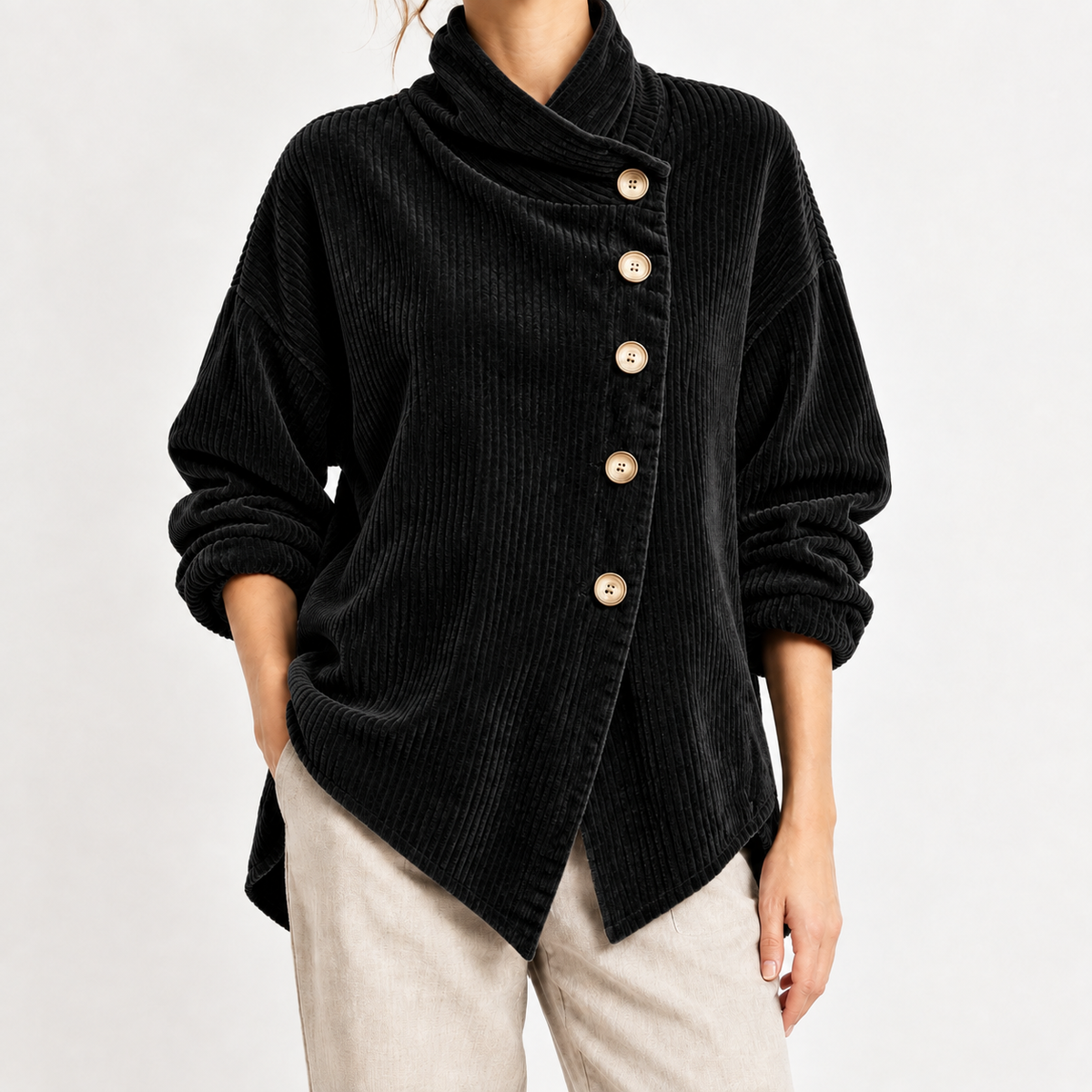 Sabine Asymmetric Jacket - Black