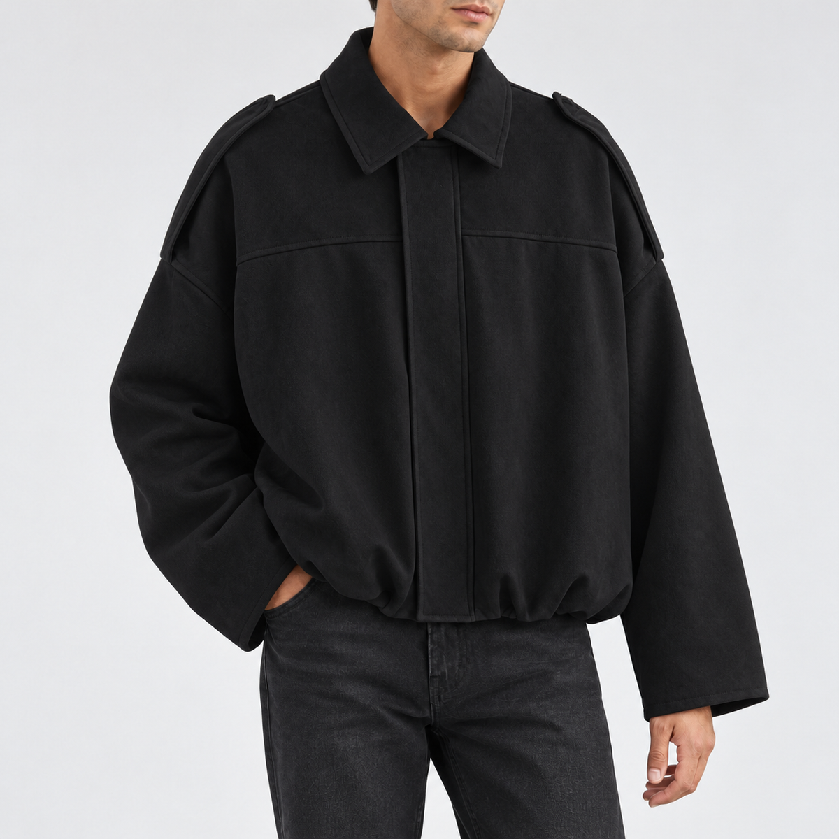 Dorian Suede Jacket - Black