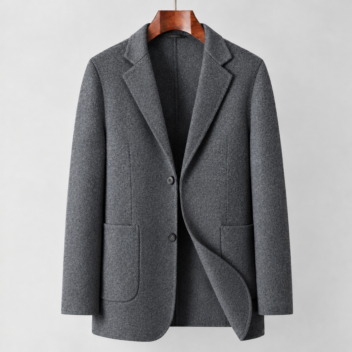 Bickington Tailored Wool Blazer - Dark Gray