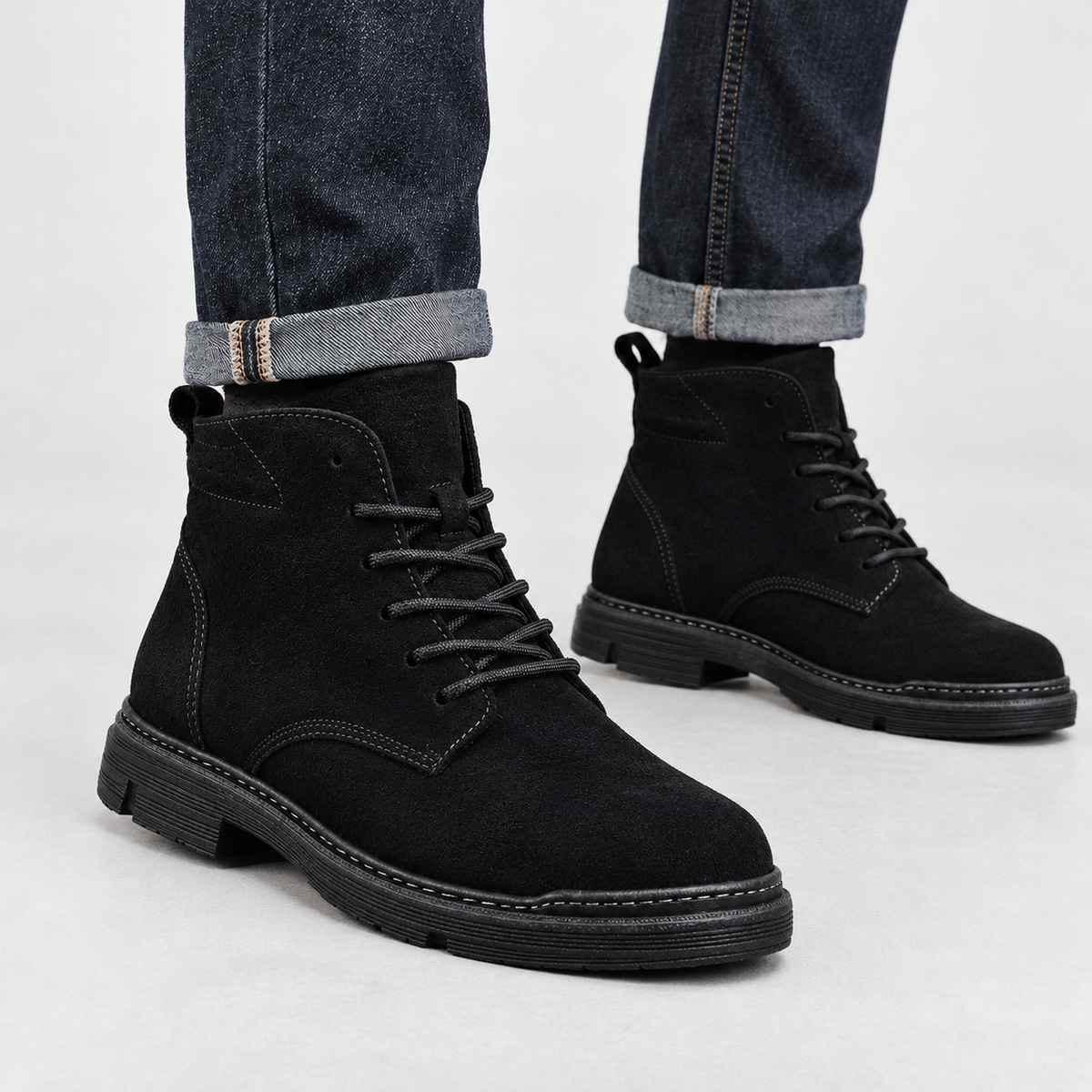 Caistor Suede Ankle Boots - Black