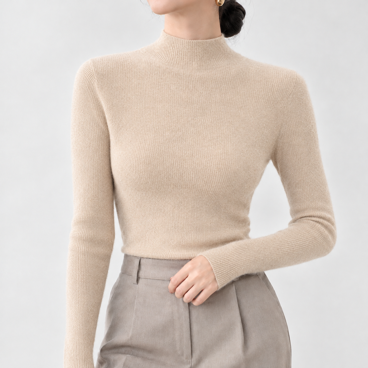 Litmarsh Wool Sweater - Beige