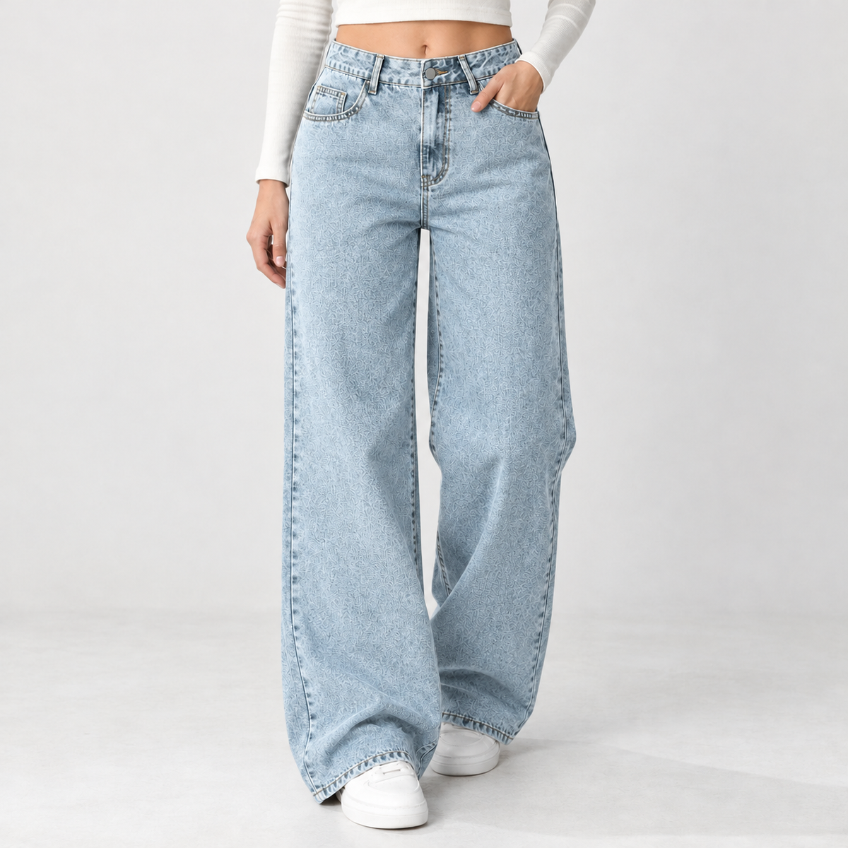 Melrose Wide Leg Jeans - Light Blue