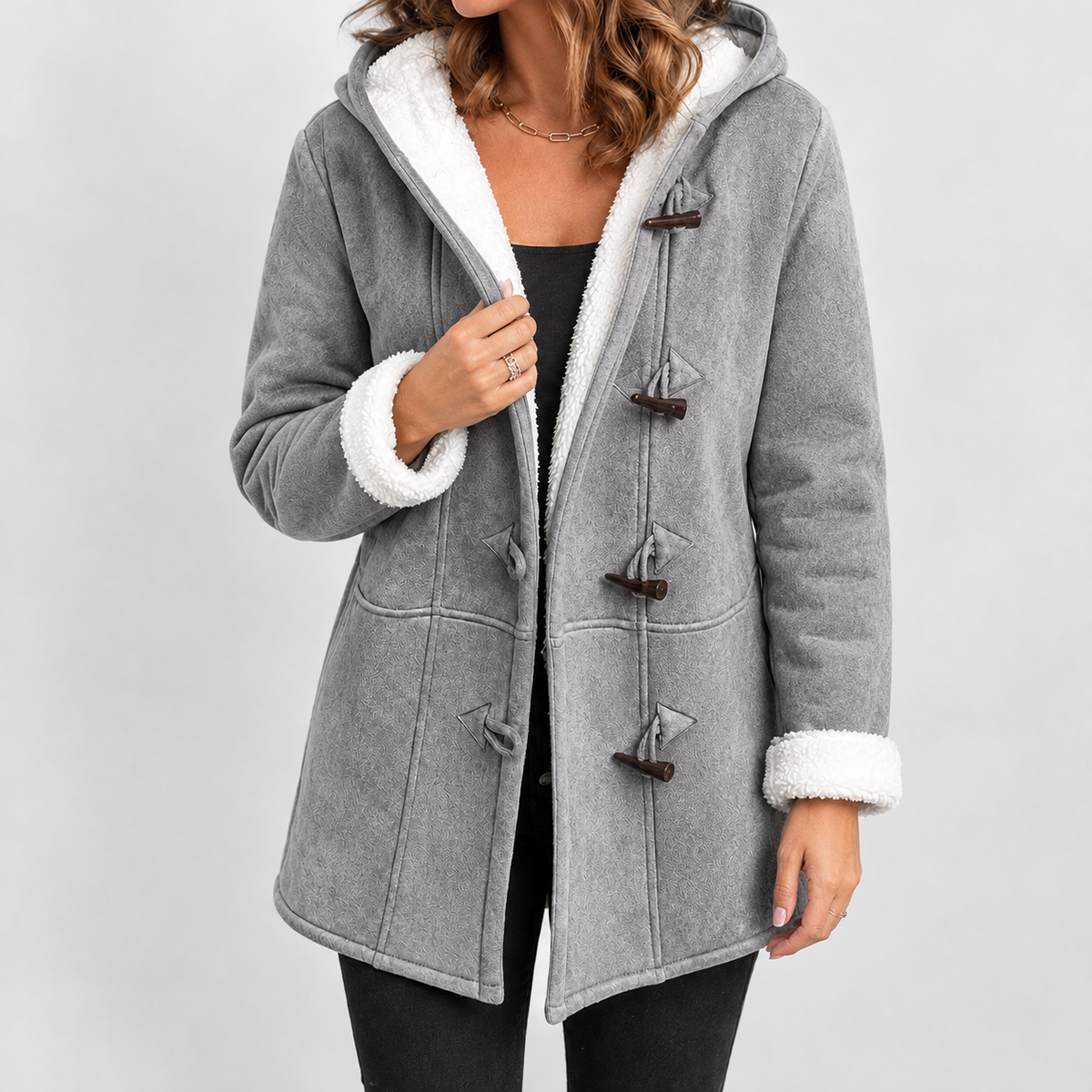 Netherdale Hooded Duffle Coat - Gray