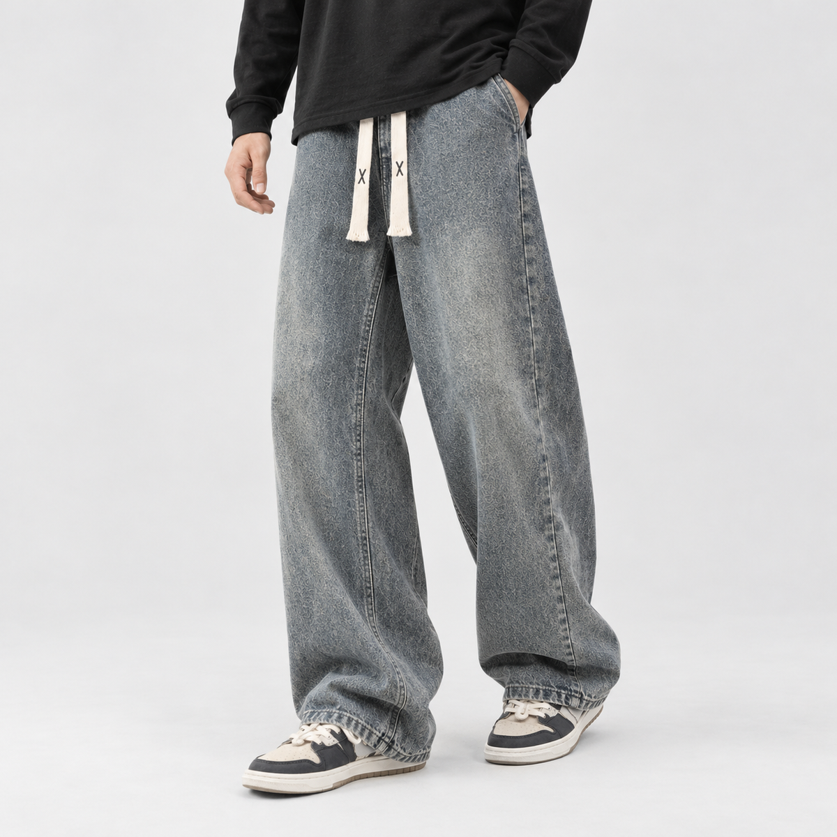 Brimpsfield Wide Leg Jeans - Retro Blue