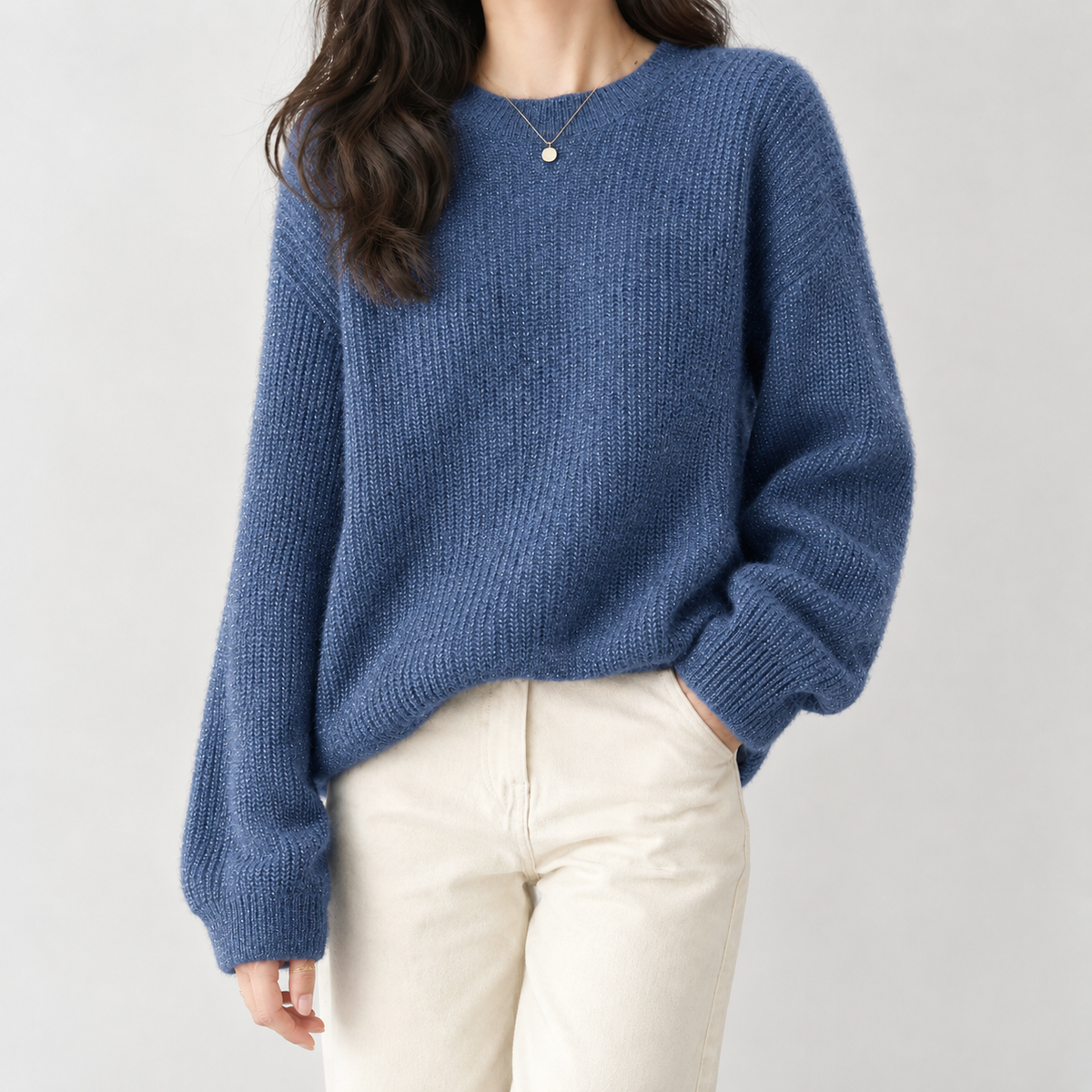 Florence Cashmere Sweater - Blue