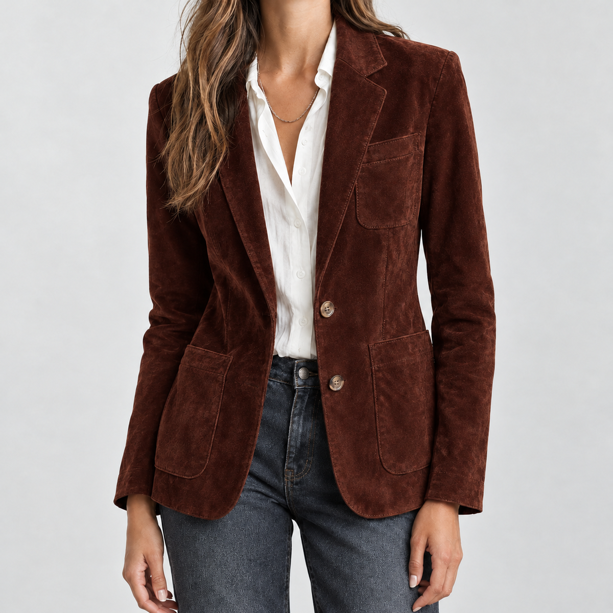 Brobury Suede Jacket - Reddish-brown