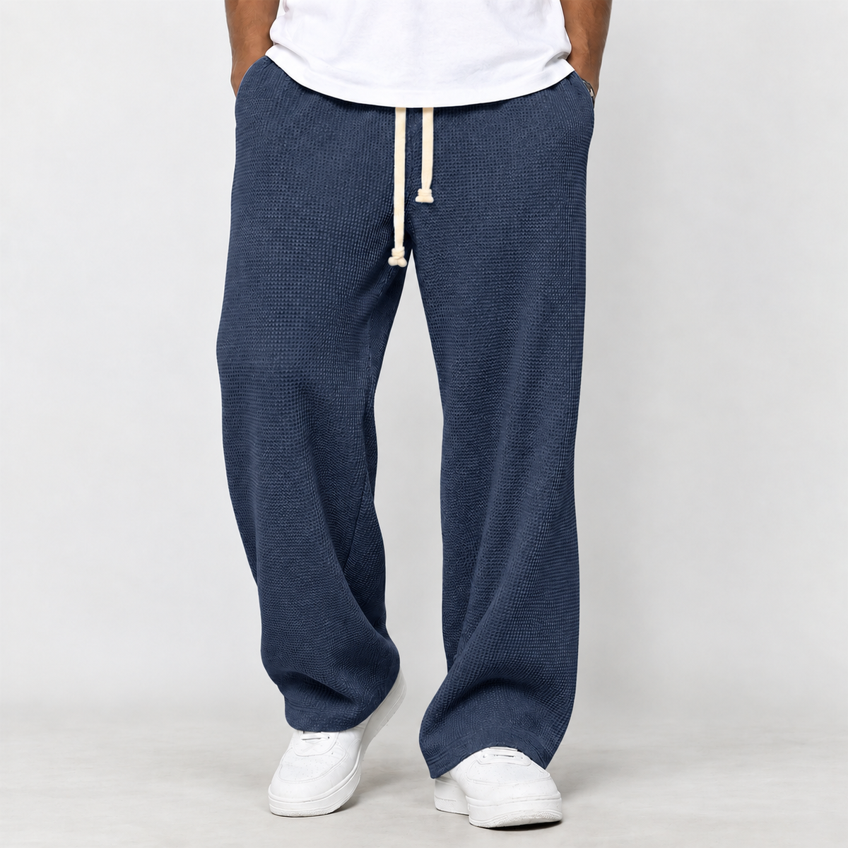 Bowscale Wide Leg Pants - Navy Blue