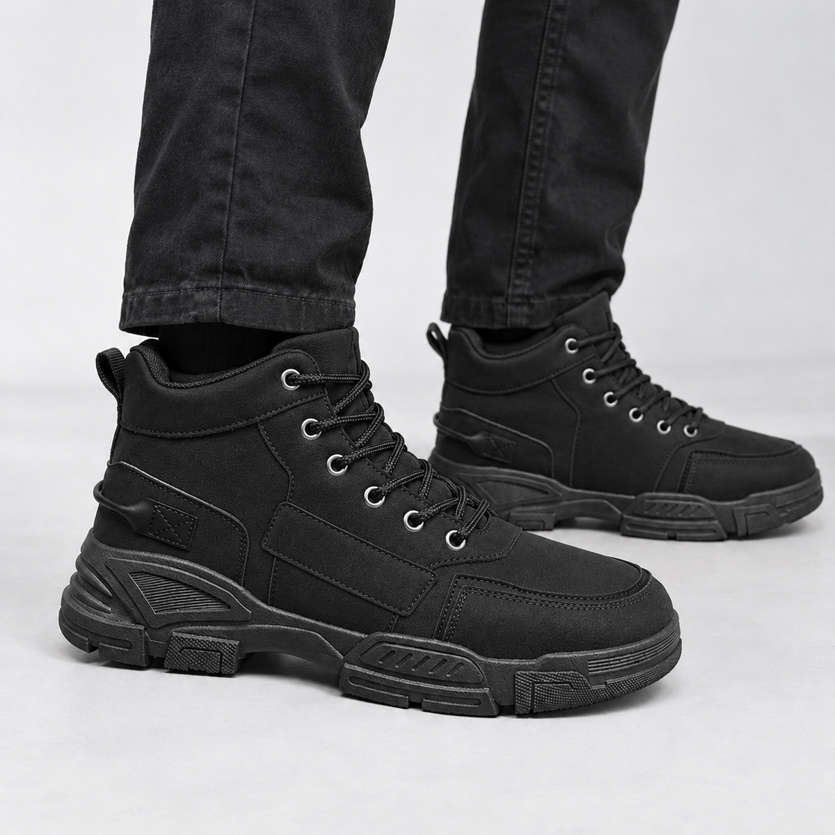 Cadeby Lace Up Boots - Black