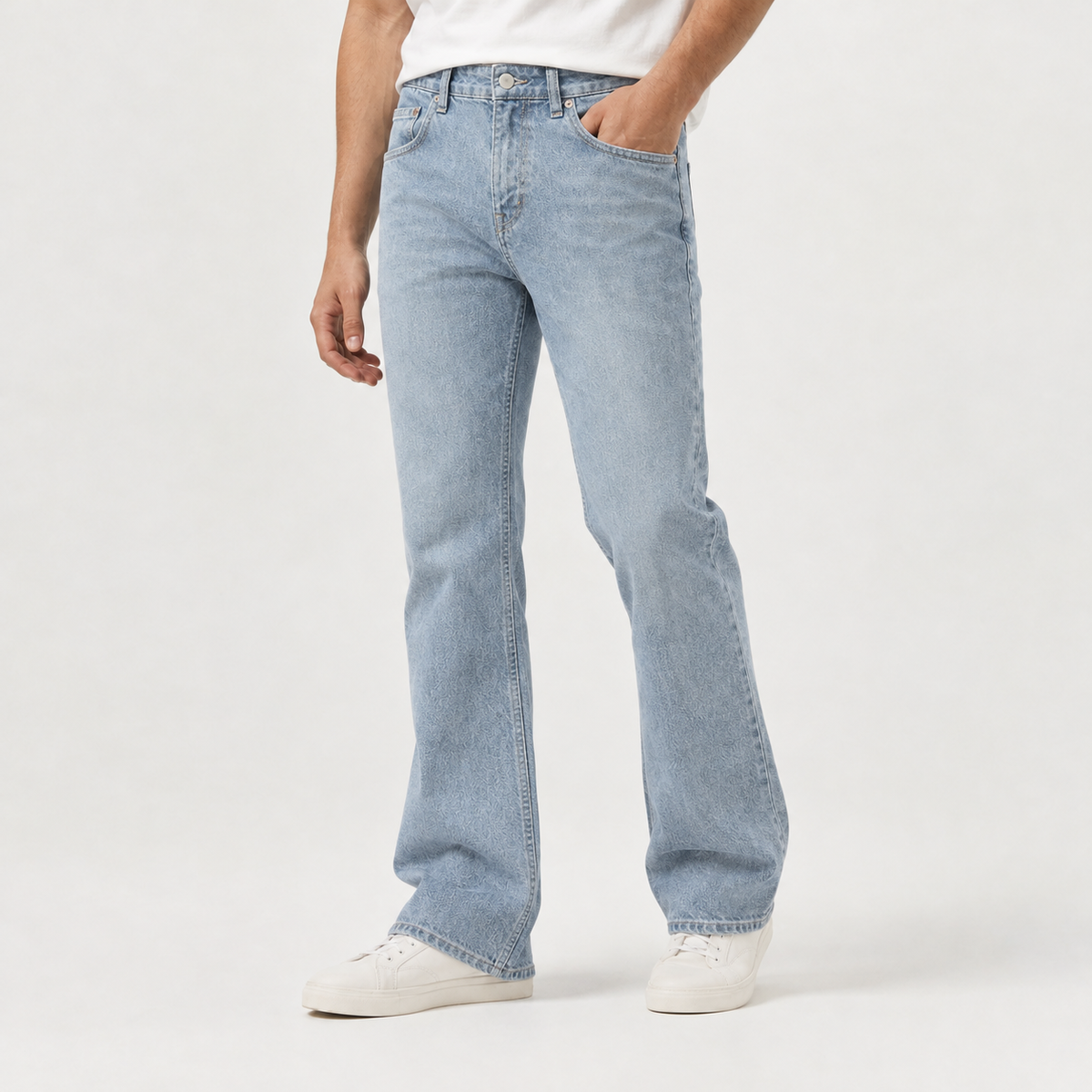 Auchendinny Flared Jeans - Light Blue